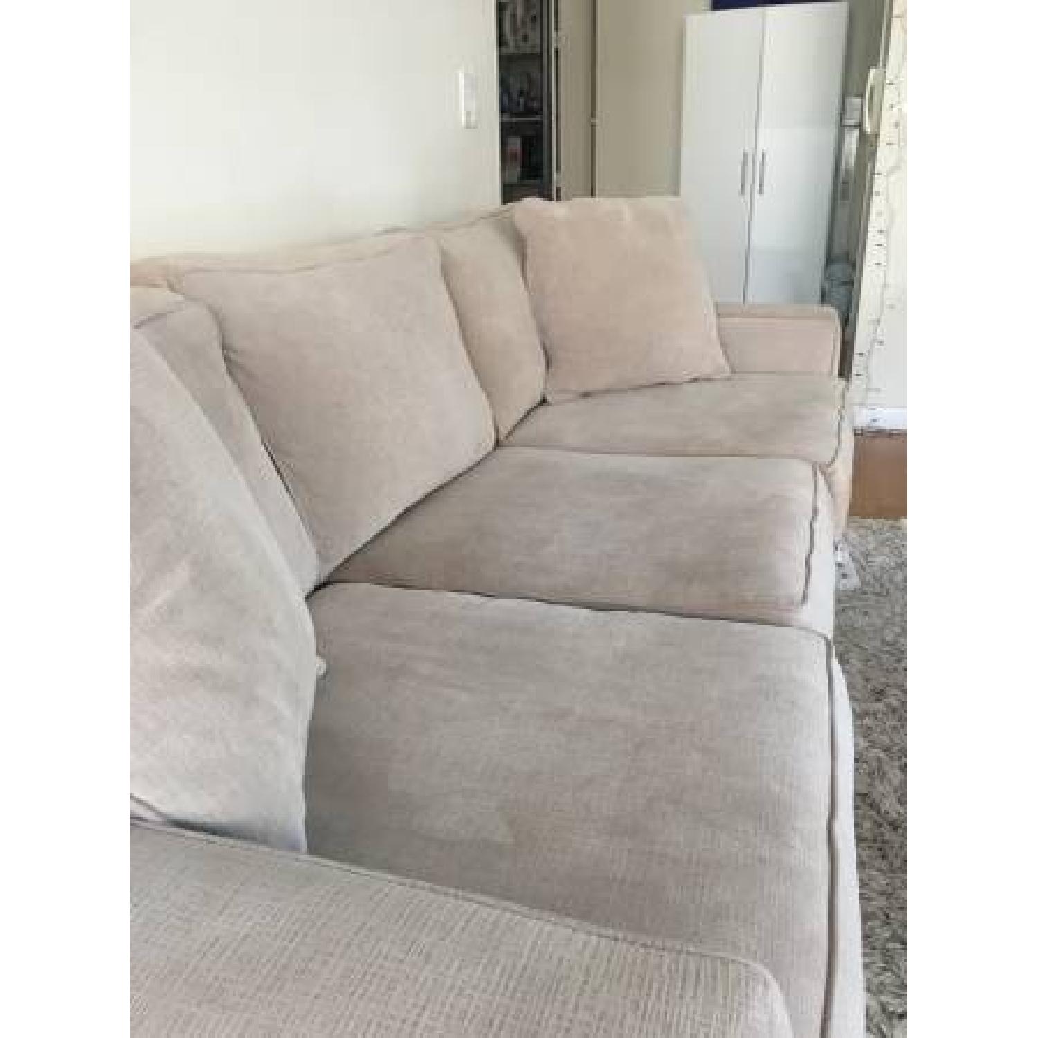 Macy's 3 Seat Fabric Sofa in Chrome/Beige - image-2