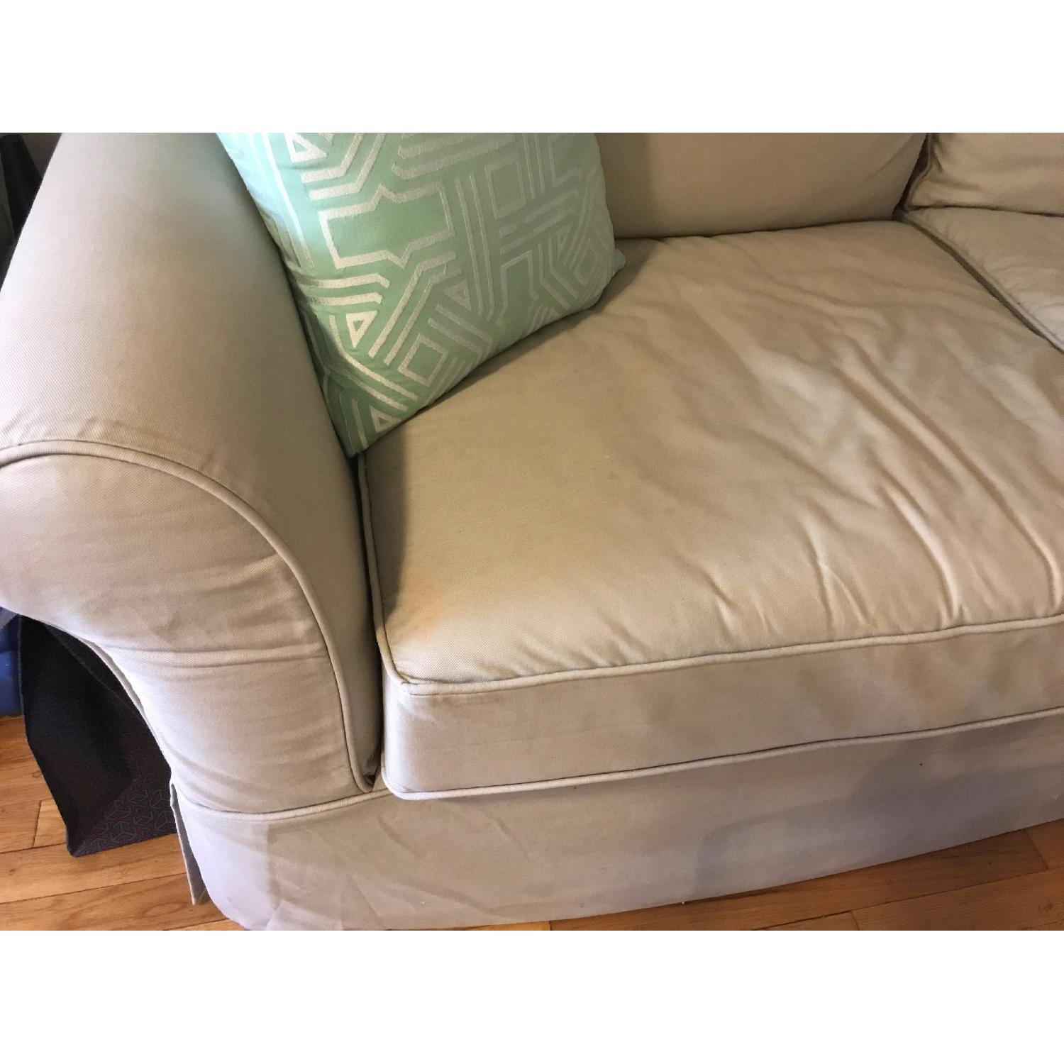 Pottery Barn Roll Arm Slipcovered Sofa - image-3