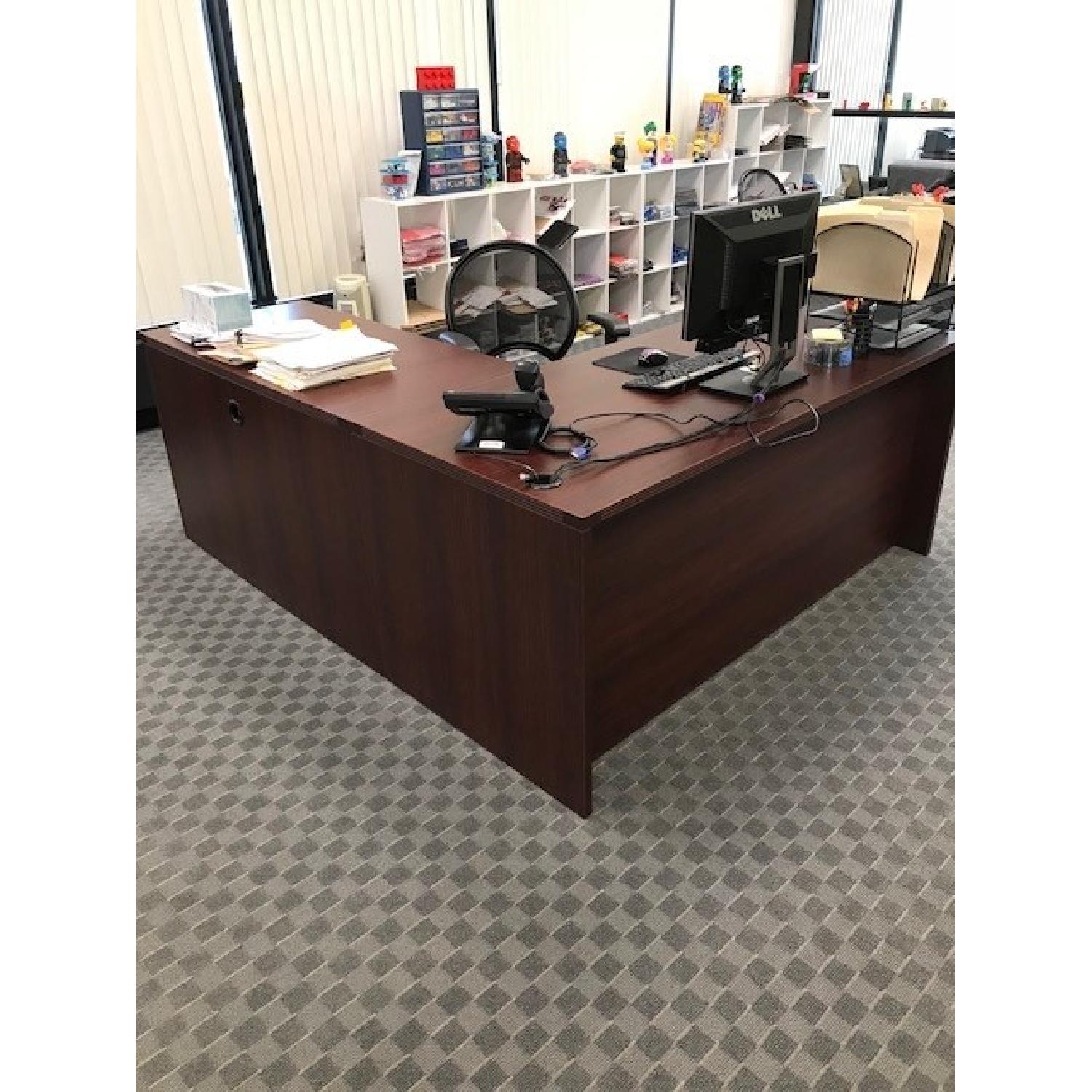 OSP Furniture Napa Mahogany Office Desk - image-3