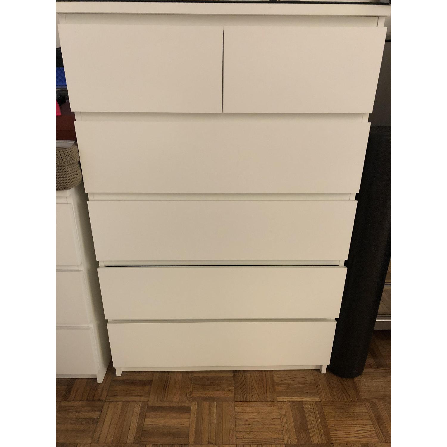 Ikea Malm White 6-Drawer Chest - image-1
