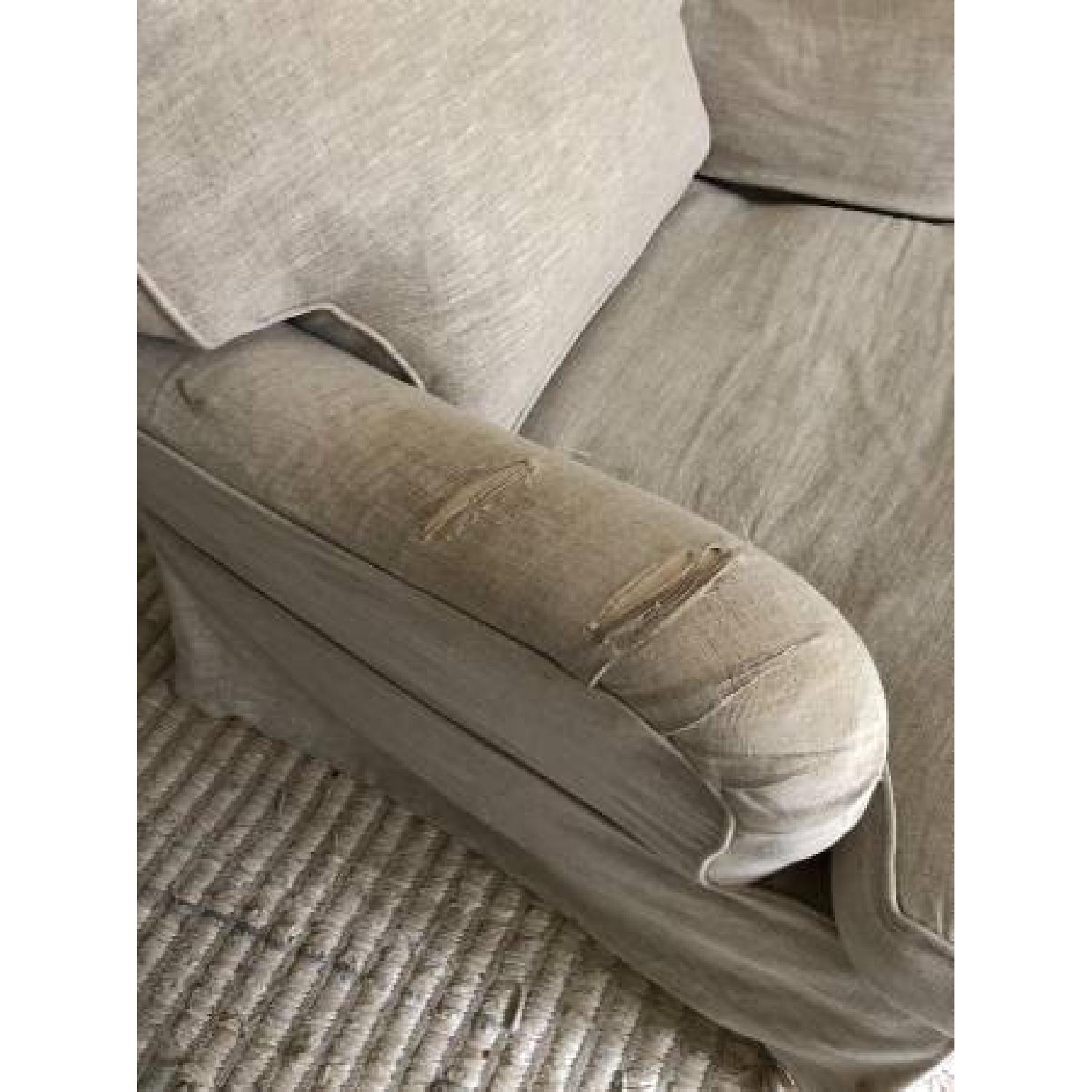 Restoration Hardware Camelback Slipcovered Swivel Glider - image-3