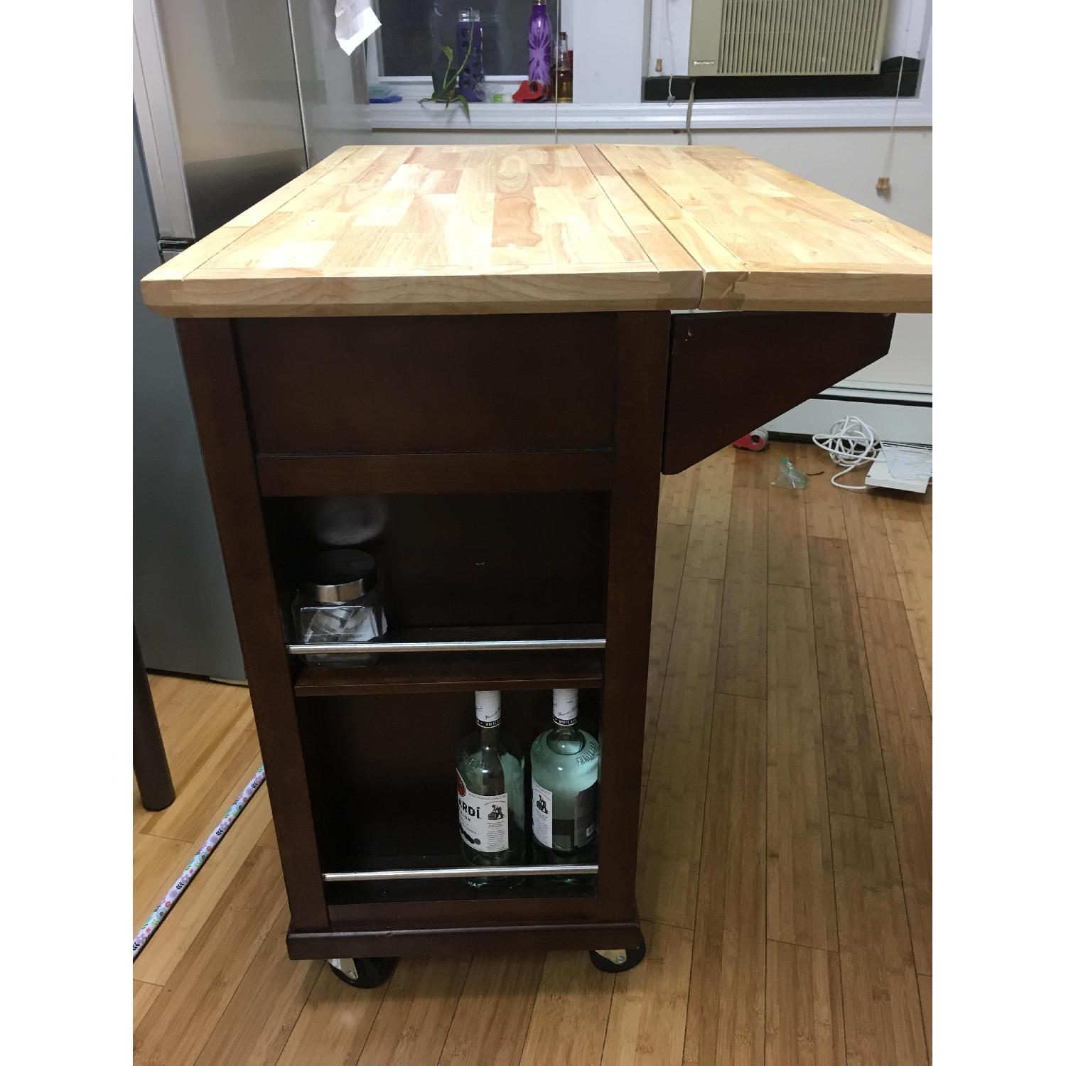 Kitchen Island w/ Storage & Drop Leaf - image-2