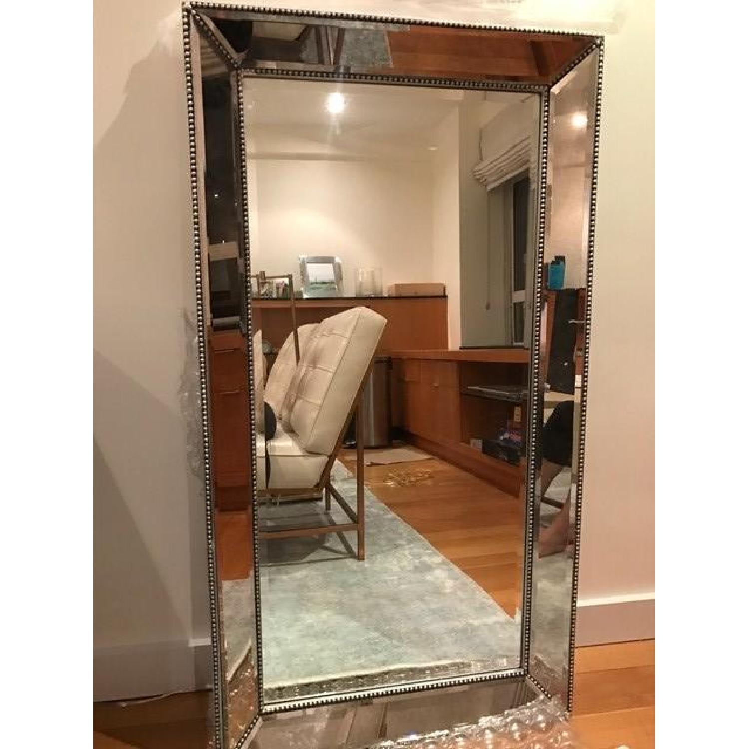 Restoration Hardware Venetian Silver Beaded Mirror - image-1
