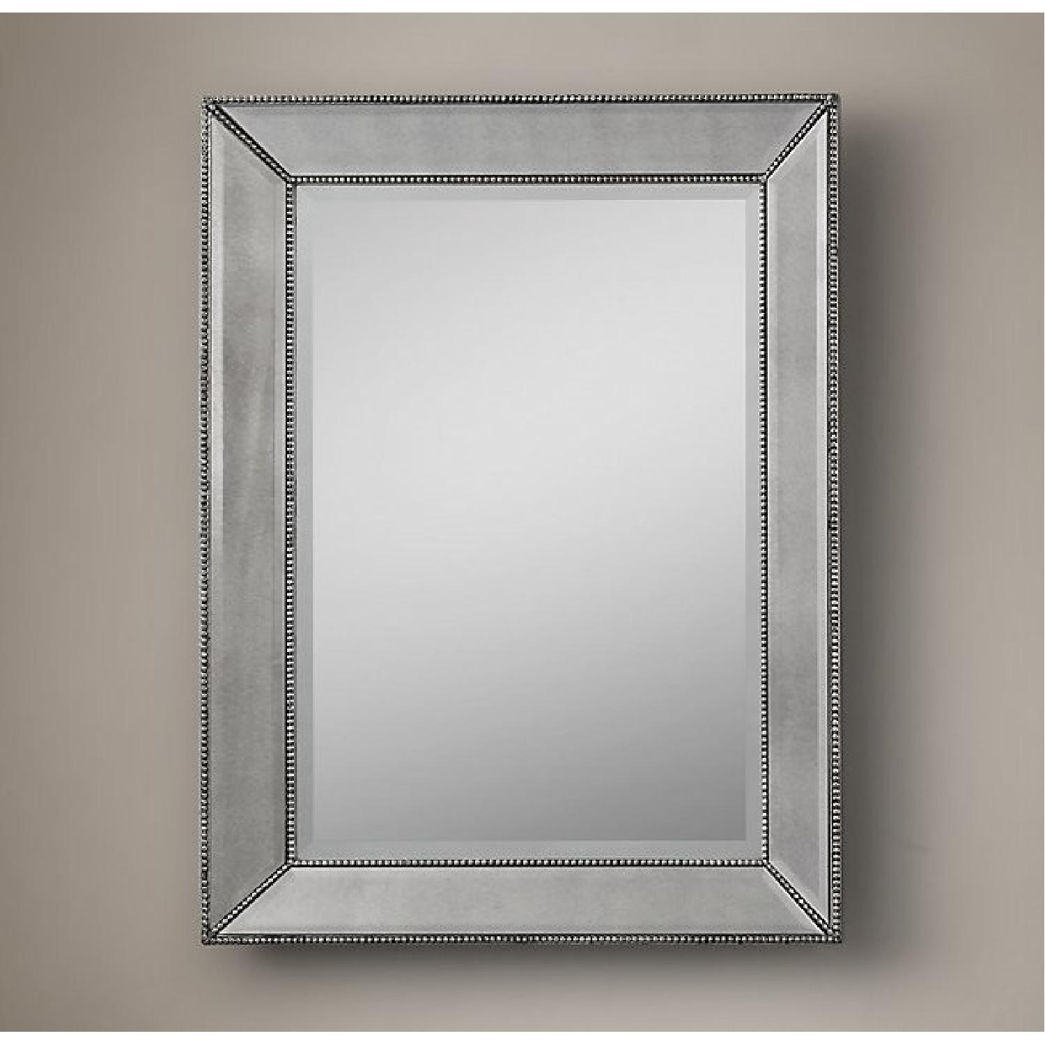 Restoration Hardware Venetian Silver Beaded Mirror - image-4
