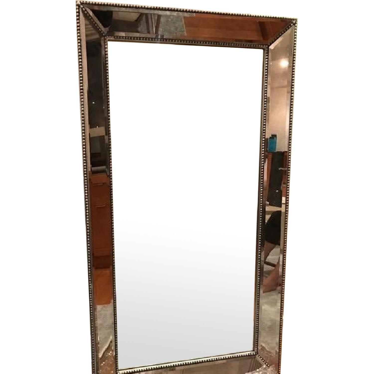 Restoration Hardware Venetian Silver Beaded Mirror - image-0