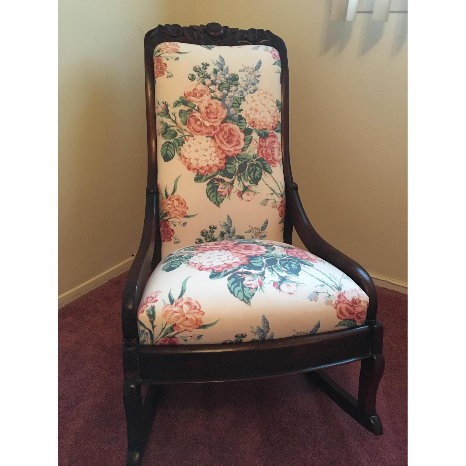 Vintage Victorian Ladies Rocking Chair - image-3