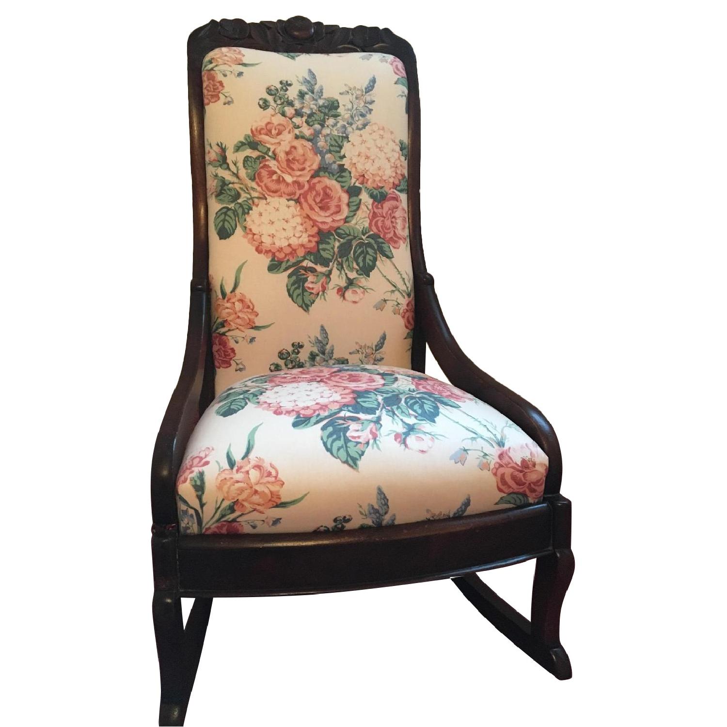 Vintage Victorian Ladies Rocking Chair - AptDeco