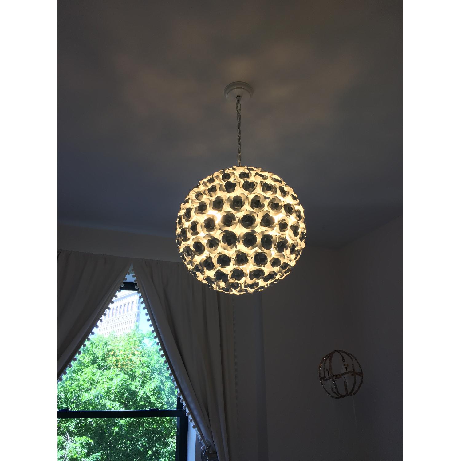 Crystorama Cypress White Rose Sphere Chandelier - image-1