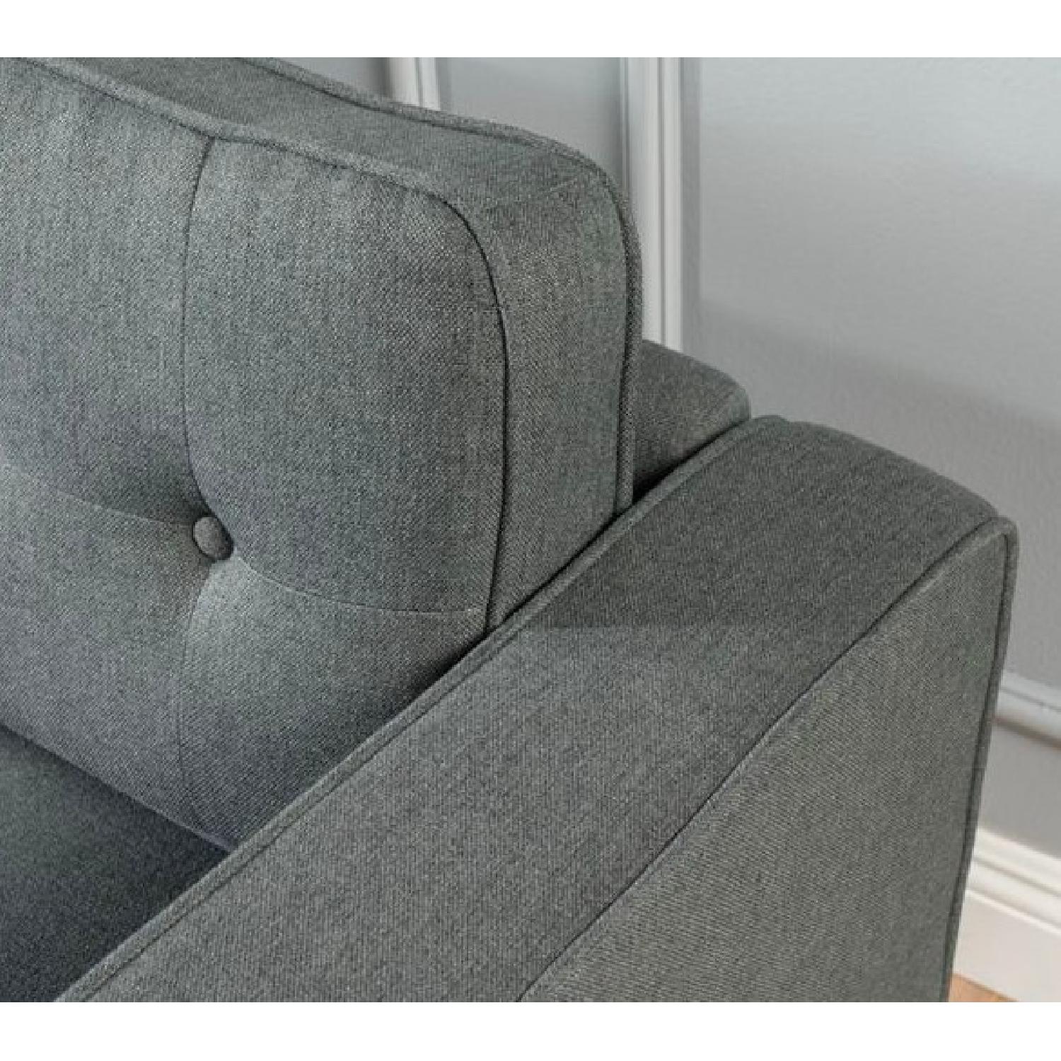 Windsor Mid Century 2 Piece Fabric Chaise Sectional Sofa AptDeco