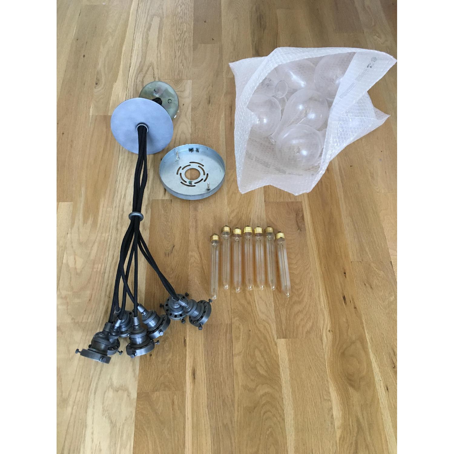 Restoration Hardware Teardrop Glass Filament Chandelier - image-3