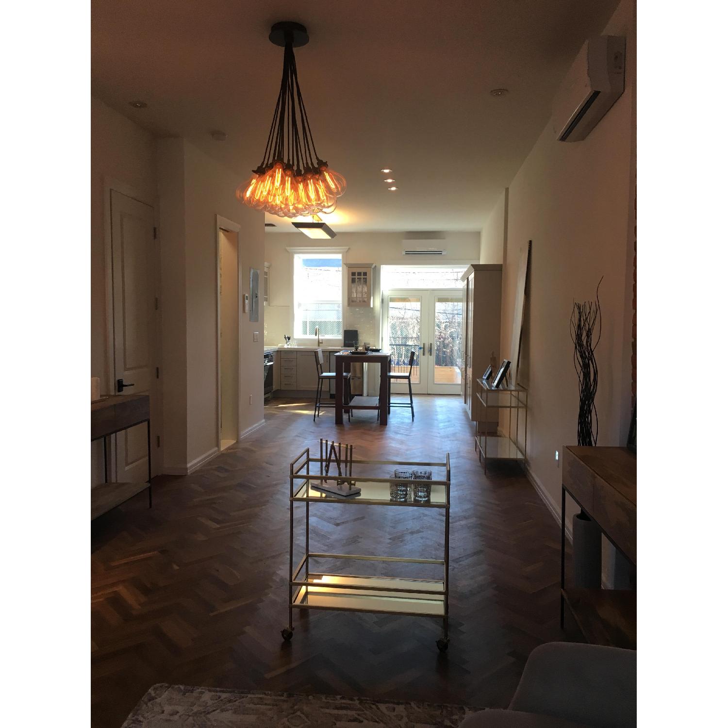 Restoration Hardware Teardrop Glass Filament Chandelier - image-7