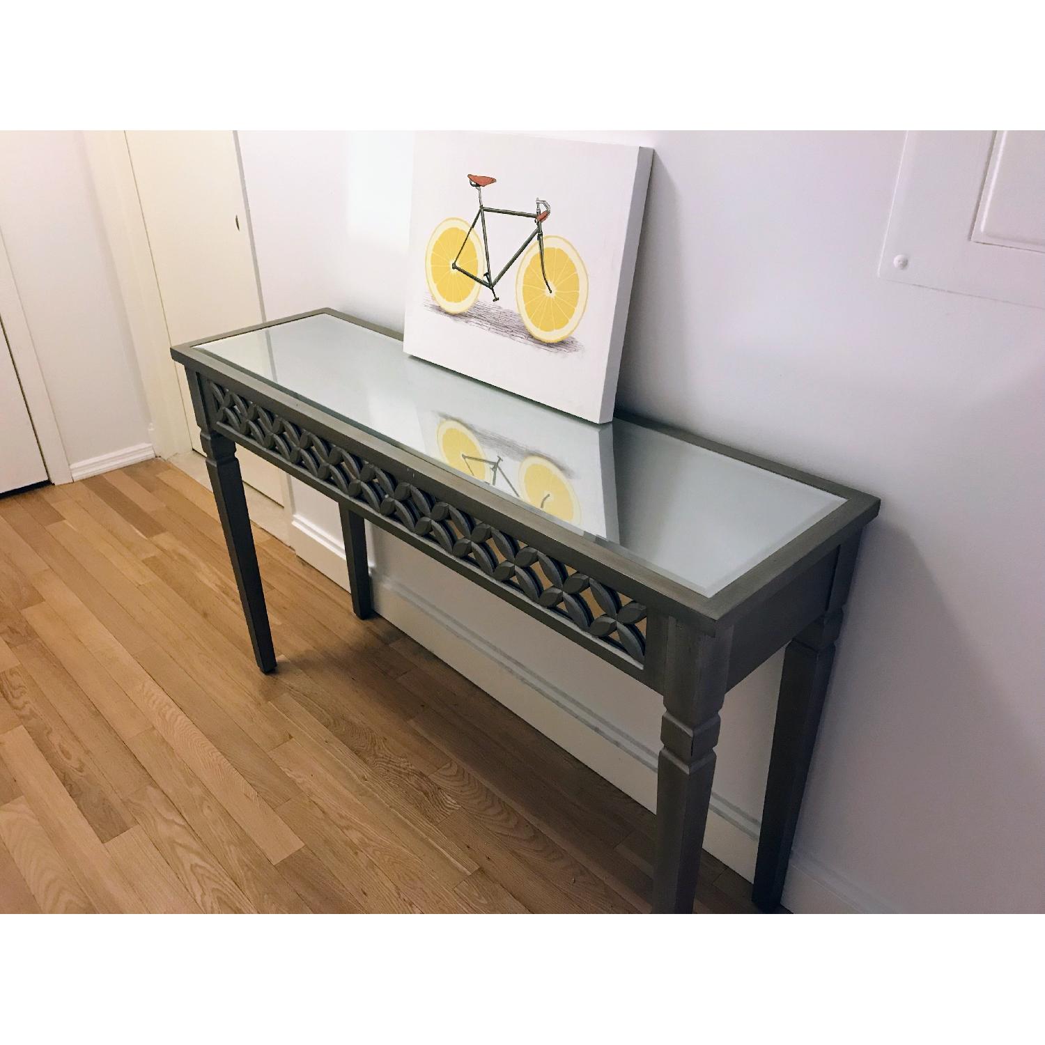 HomeGoods Weathered Silver Mirror Table - image-1