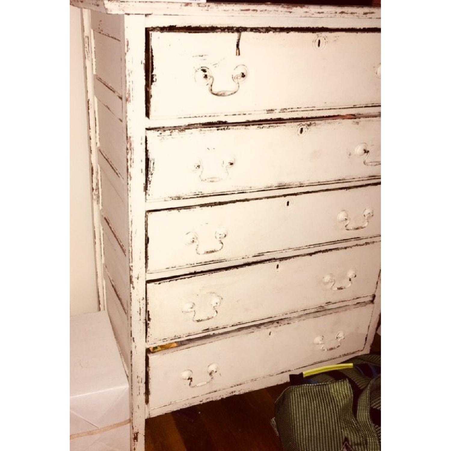 Vintage Shabby Chic White Dresser - image-2