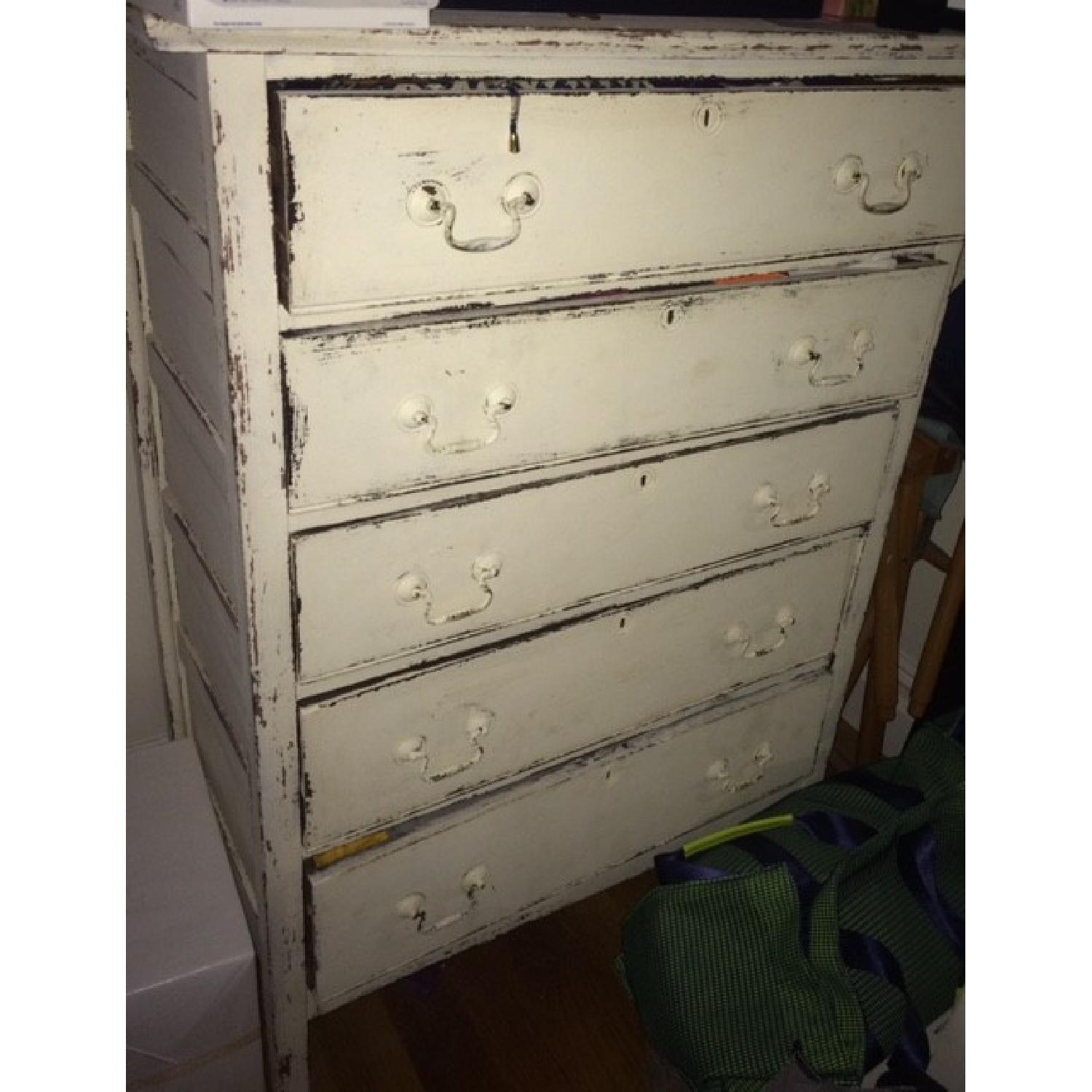 Vintage Shabby Chic White Dresser - image-3