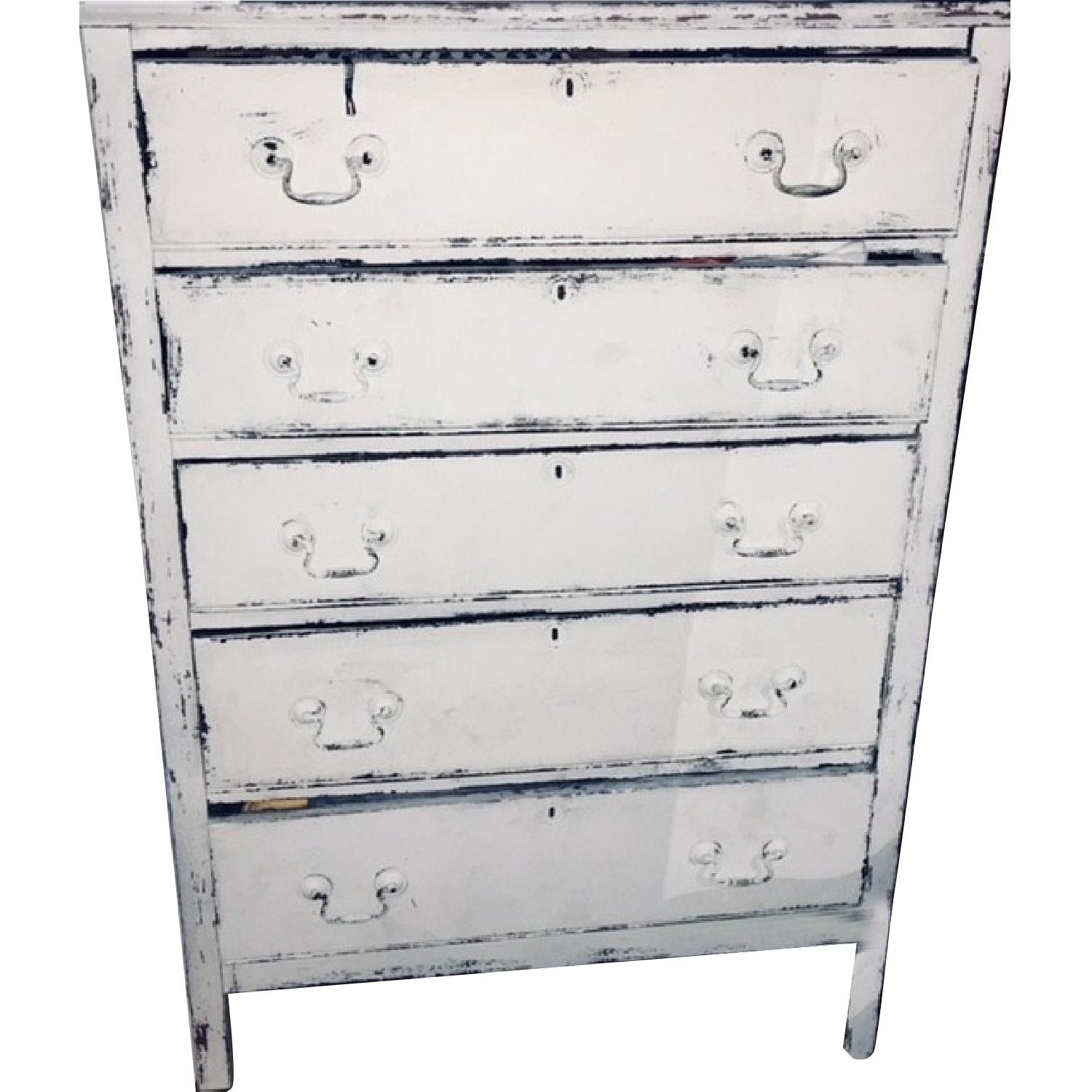Vintage Shabby Chic White Dresser - image-0