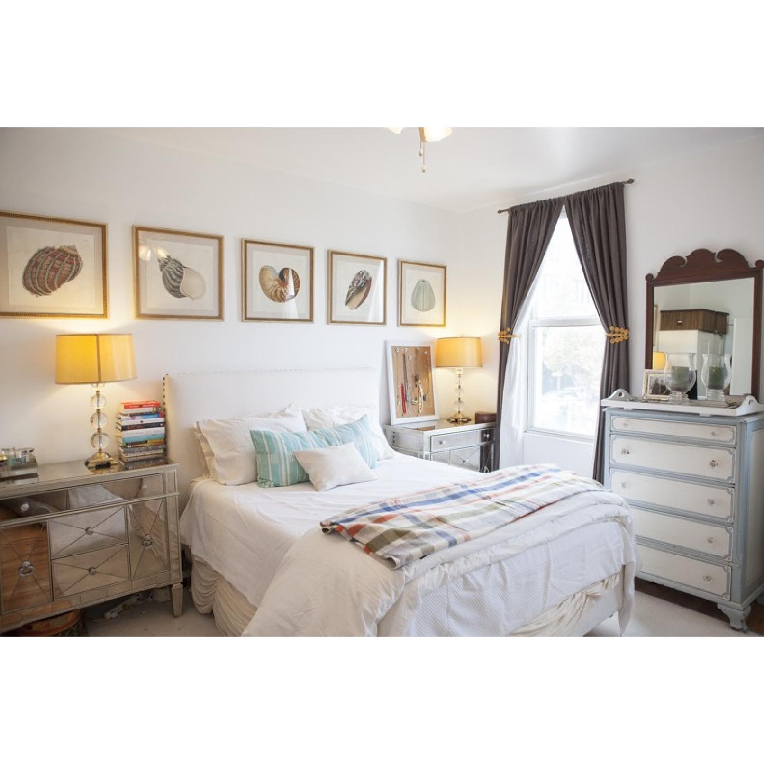 Hand-Painted 5 Drawer Dresser w/ Custom Glass Knobs - image-2