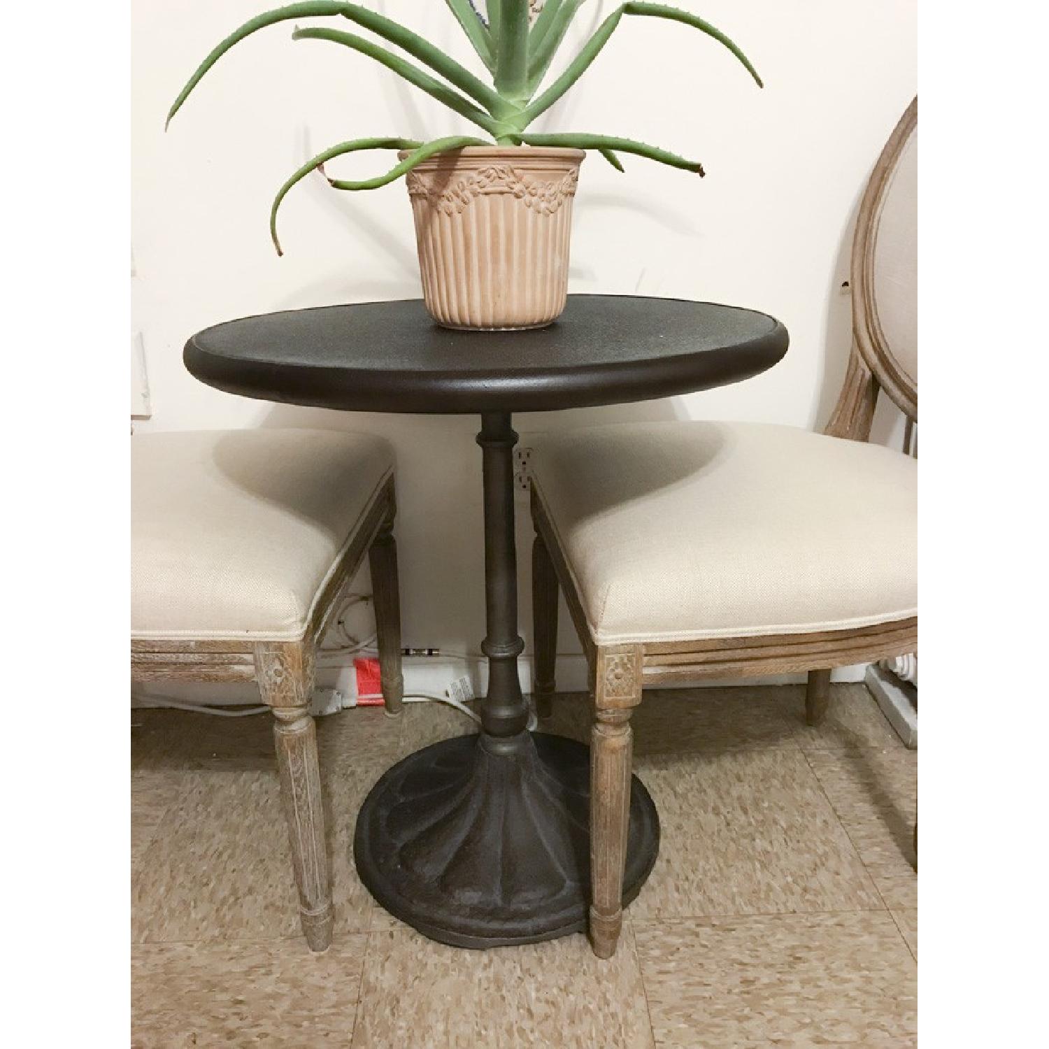 Restoration Hardware Vintage French Round Fabric Back Chairs - image-1