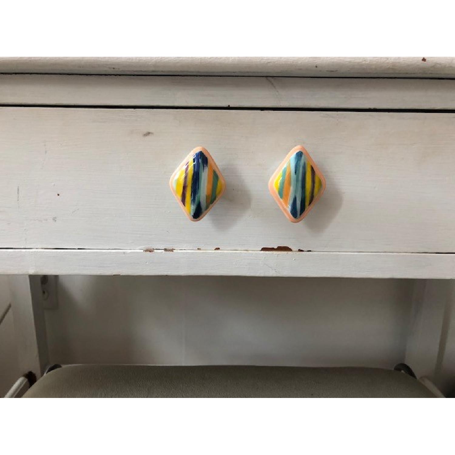 Shabby Chic Vanity/Desk w/ Cushioned Seat - image-5