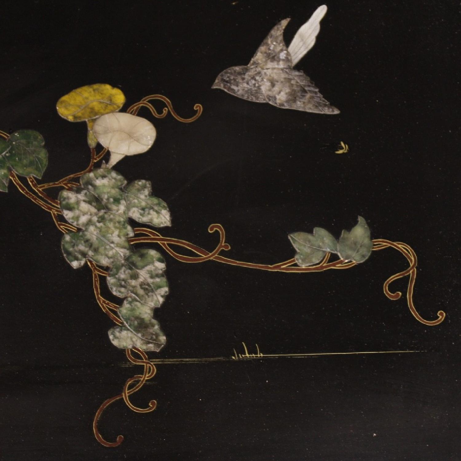 French Coffee Table in Lacquered Painted & Gilded Wood - image-10