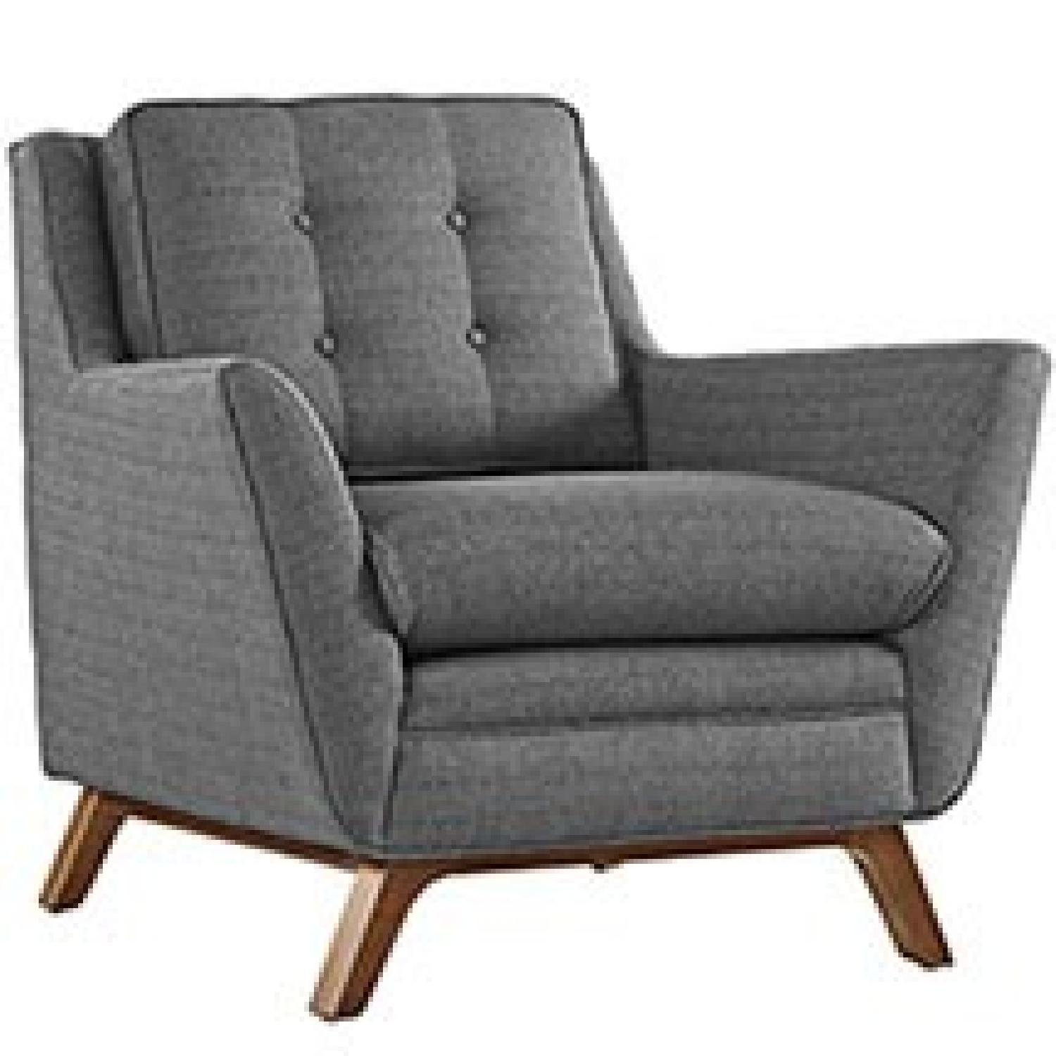 Midcentury Fabric Armchair - image-0