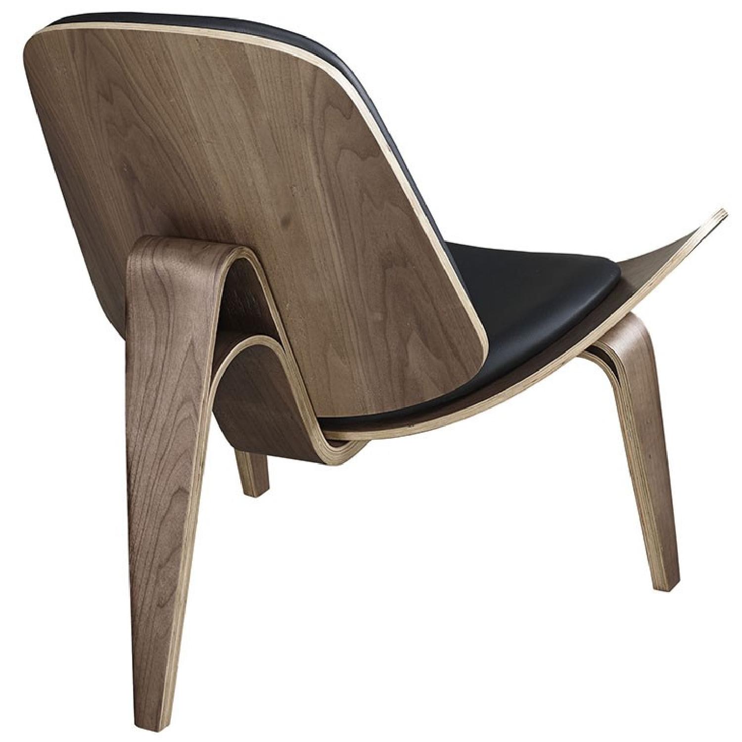 Shell Lounge Shell Lounge Chair in Walnut Black - AptDeco