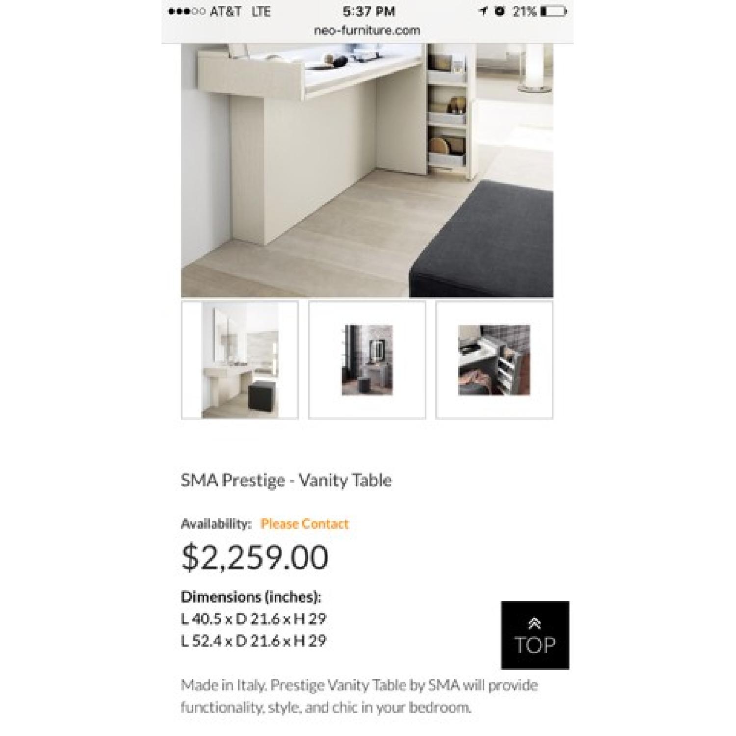 SMA Mobili Prestige Vanity Table - image-3