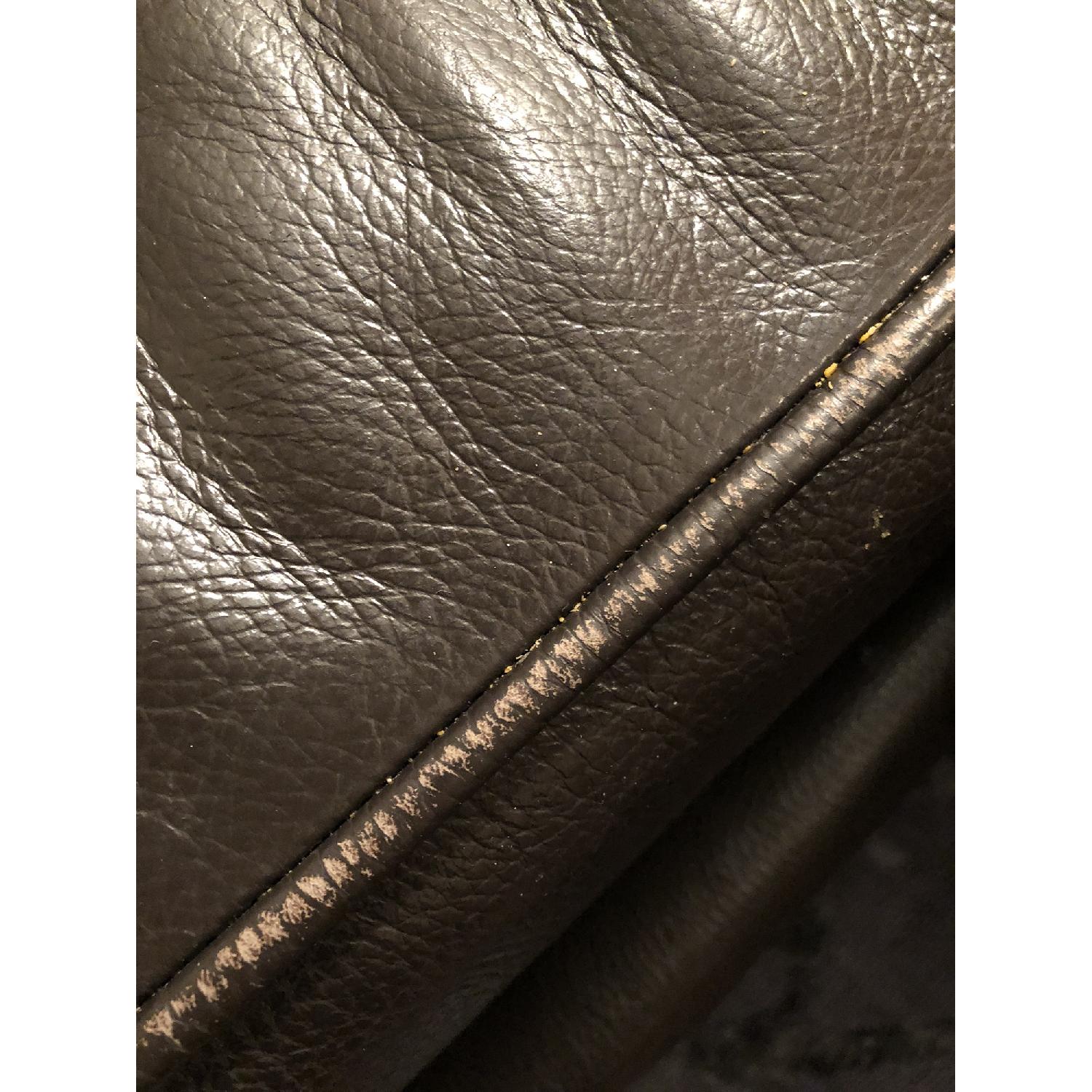 Ethan Allen Arcata Leather Sectional Sofa & Ottoman - image-10