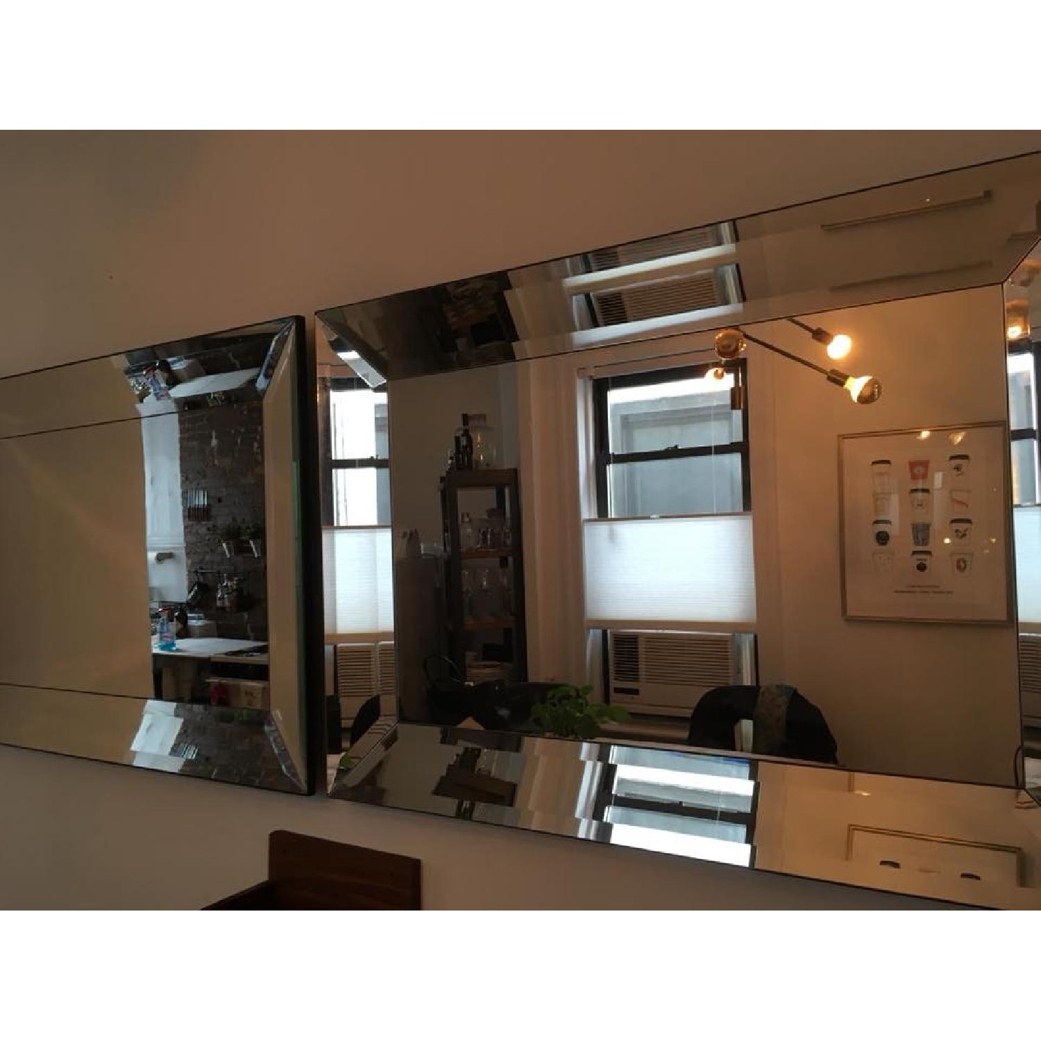 Pottery Barn Bevel Rectangular Mirror - image-2