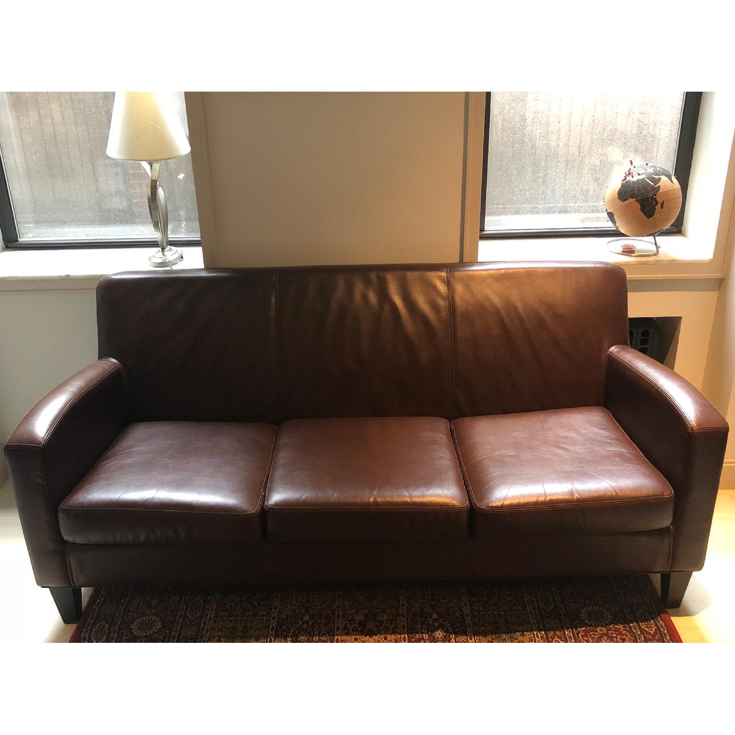 Ikea Jappling Leather Sofa AptDeco