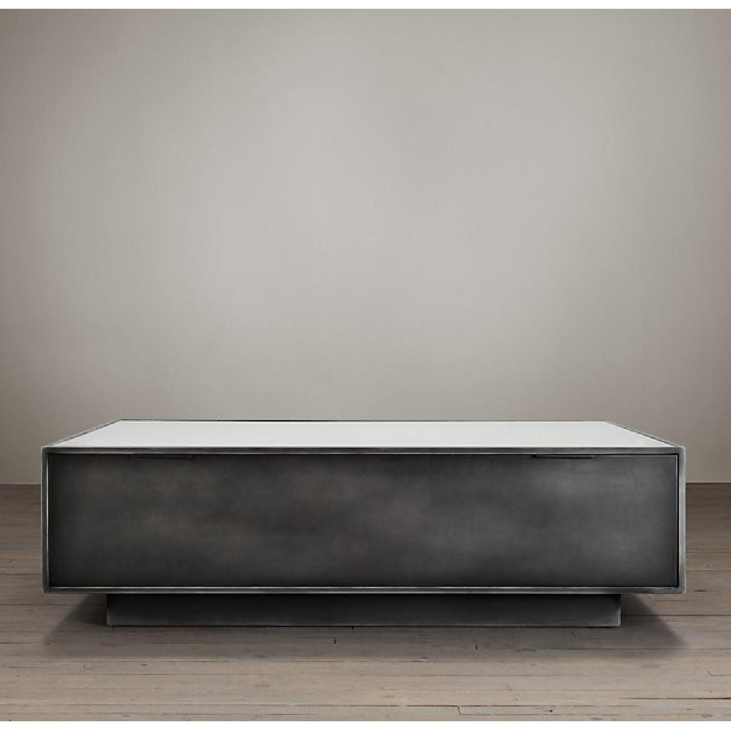 Restoration Hardware Gramercy Mirrored Cocktail Table AptDeco