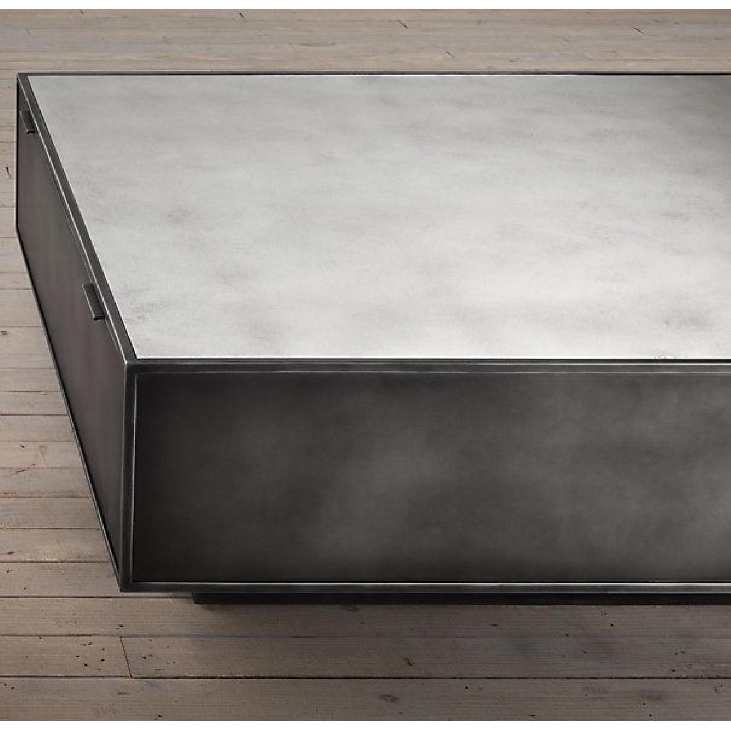 Restoration Hardware Gramercy Mirrored Cocktail Table AptDeco