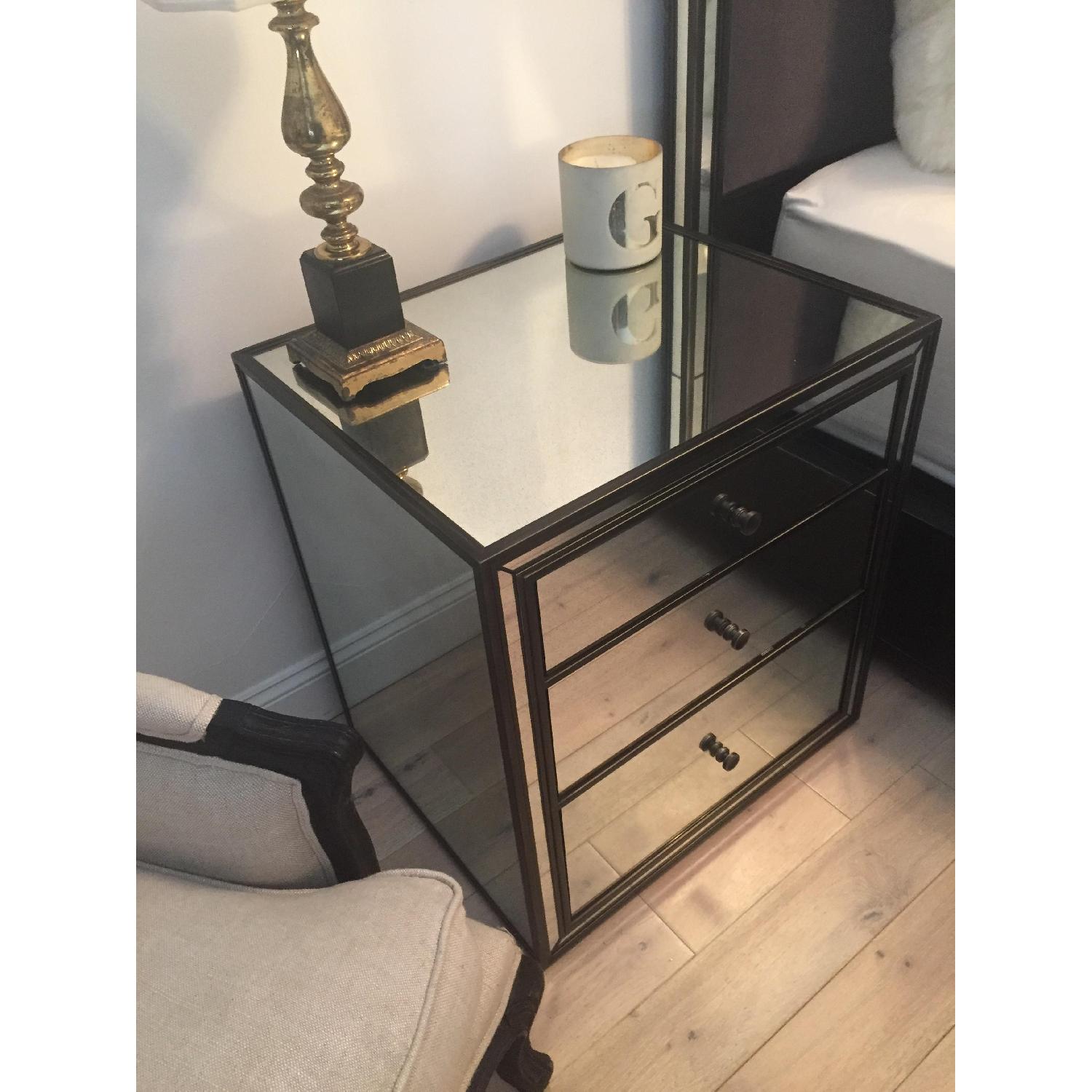 Restoration Hardware Strand Mirrored Closed Nightstand - image-3