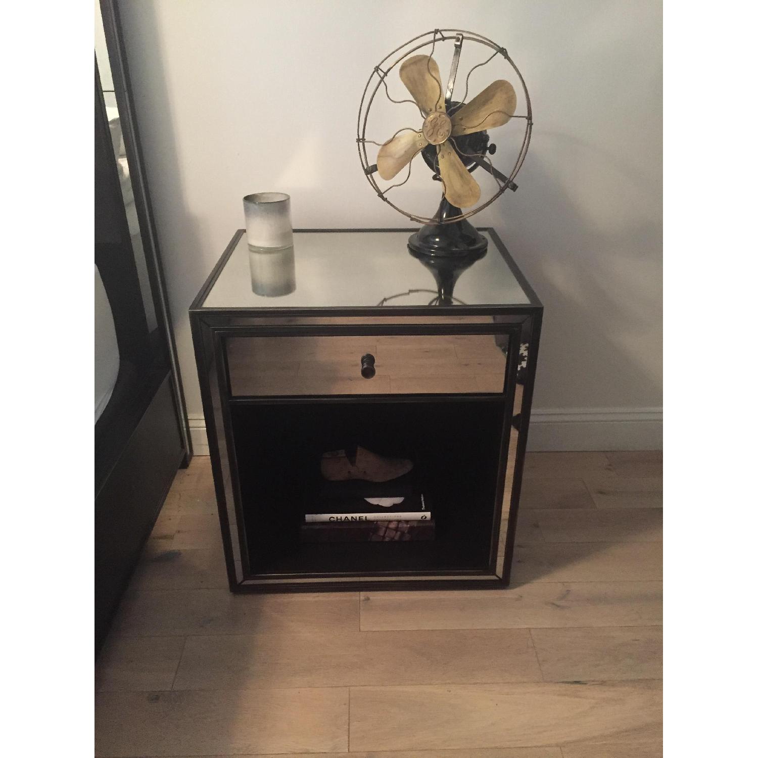 Restoration Hardware Strand Mirrored Closed Nightstand - image-6