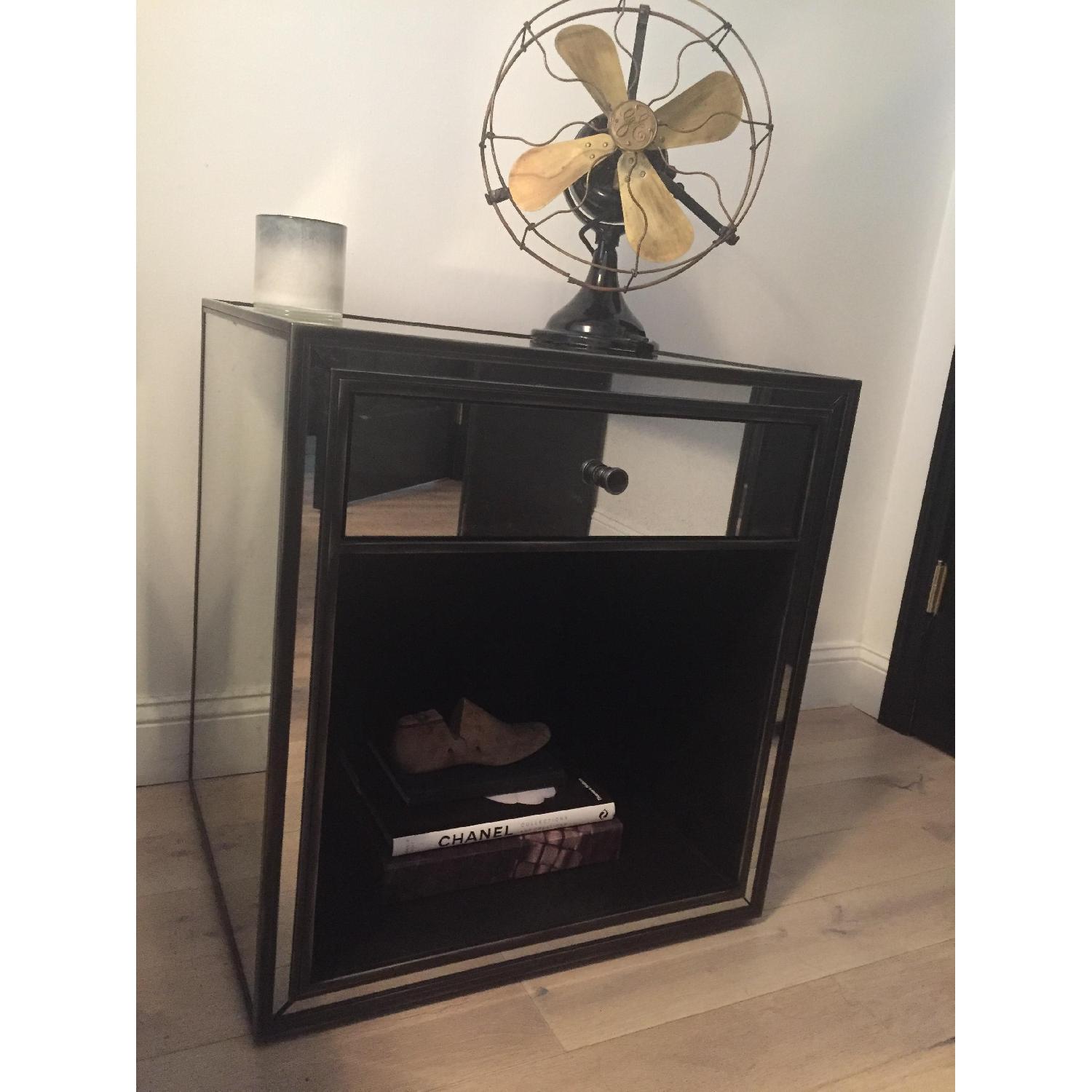 Restoration Hardware Strand Mirrored Closed Nightstand - image-8