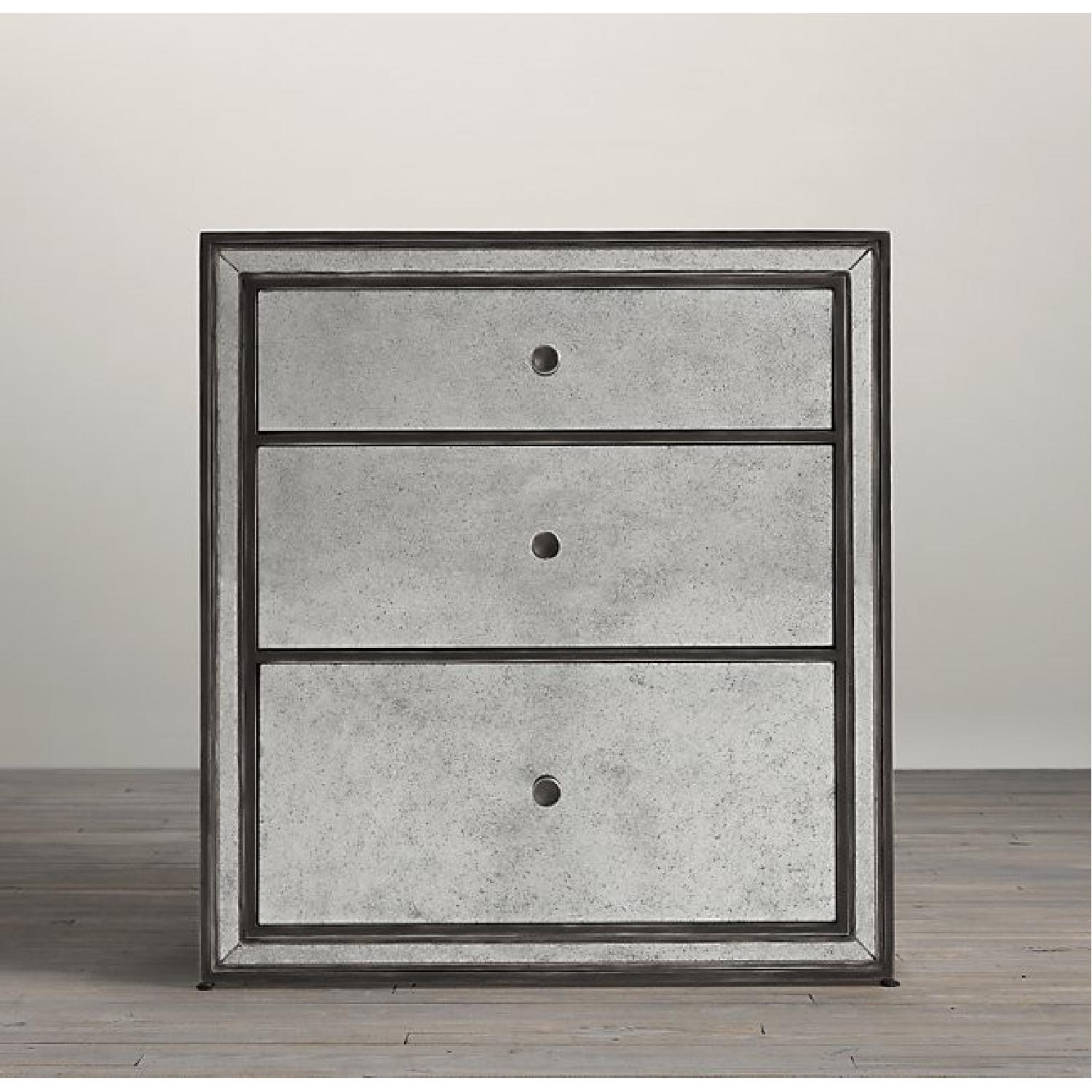 Restoration Hardware Strand Mirrored Closed Nightstand - image-9