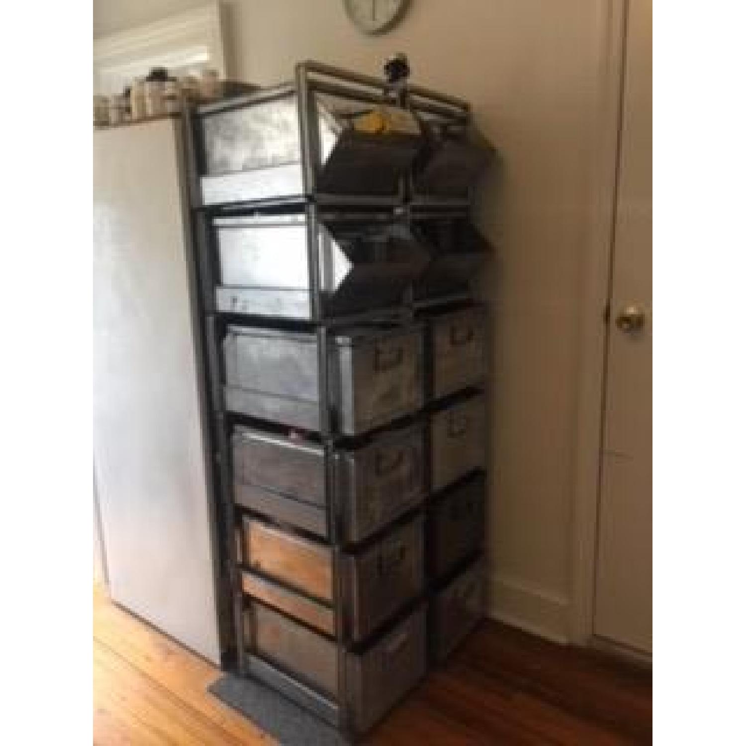 Vintage Metal Modular Storage Unit - image-2