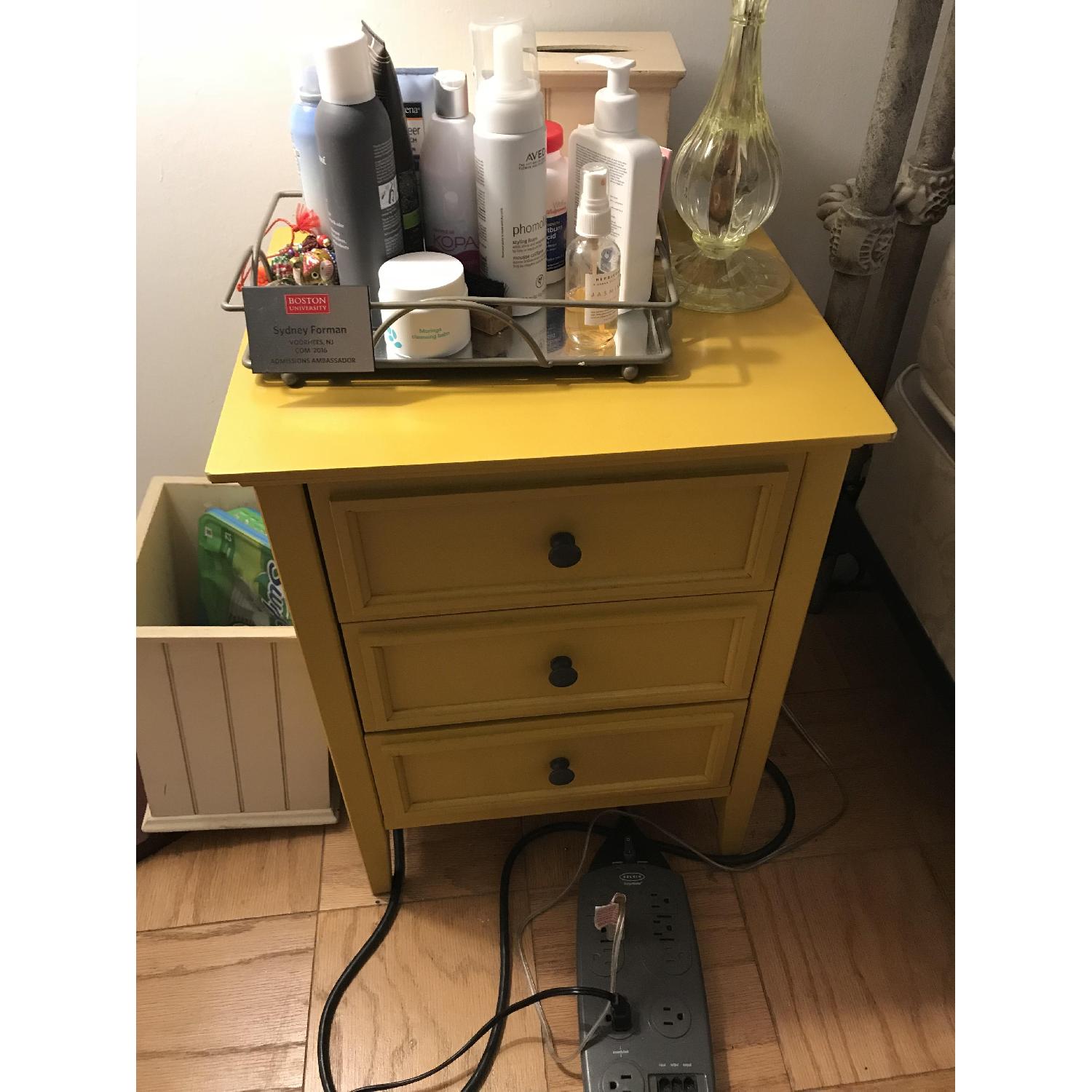 Target 3 Drawer Yellow Painted End Table - image-1