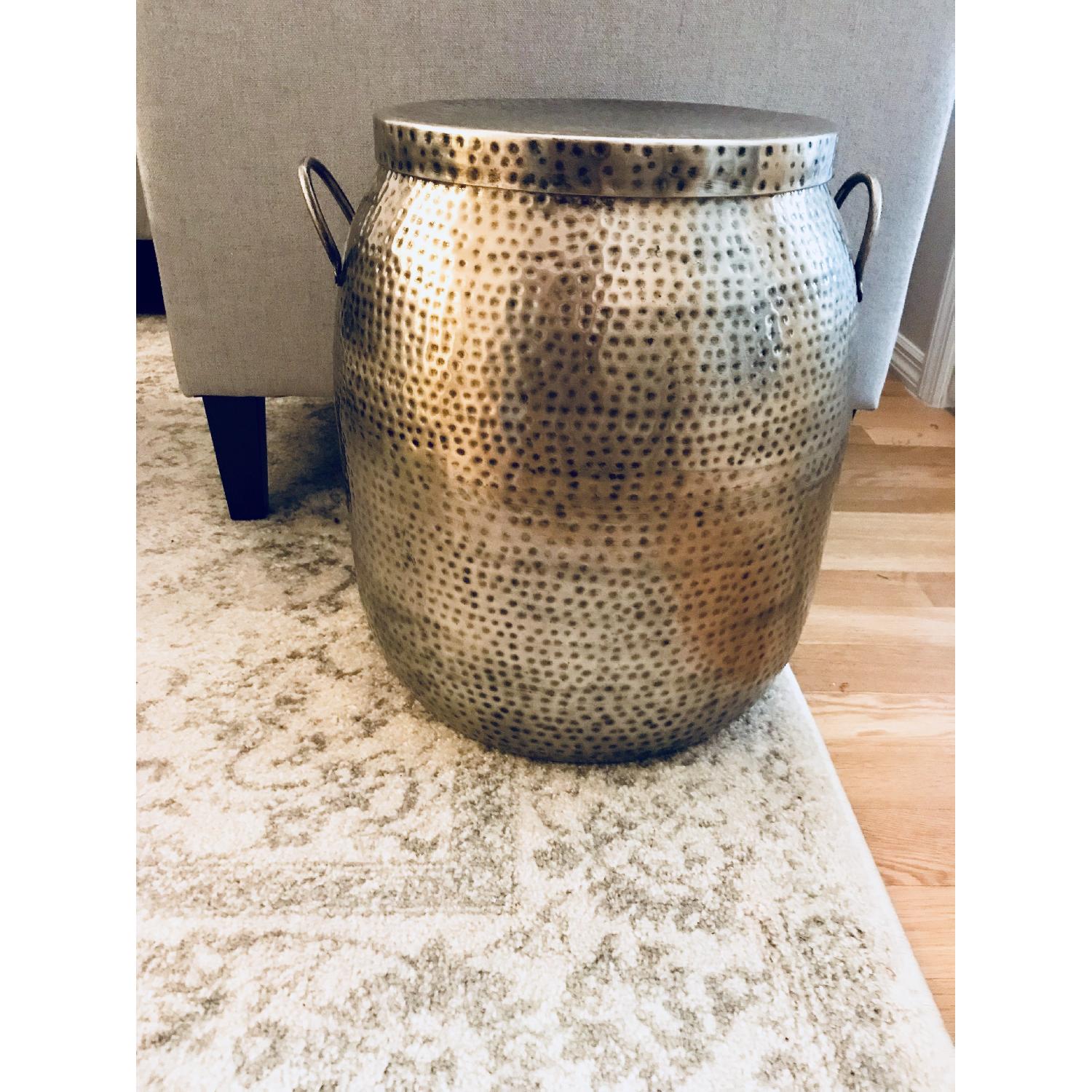 Metal Hammered Accent Storage - image-2