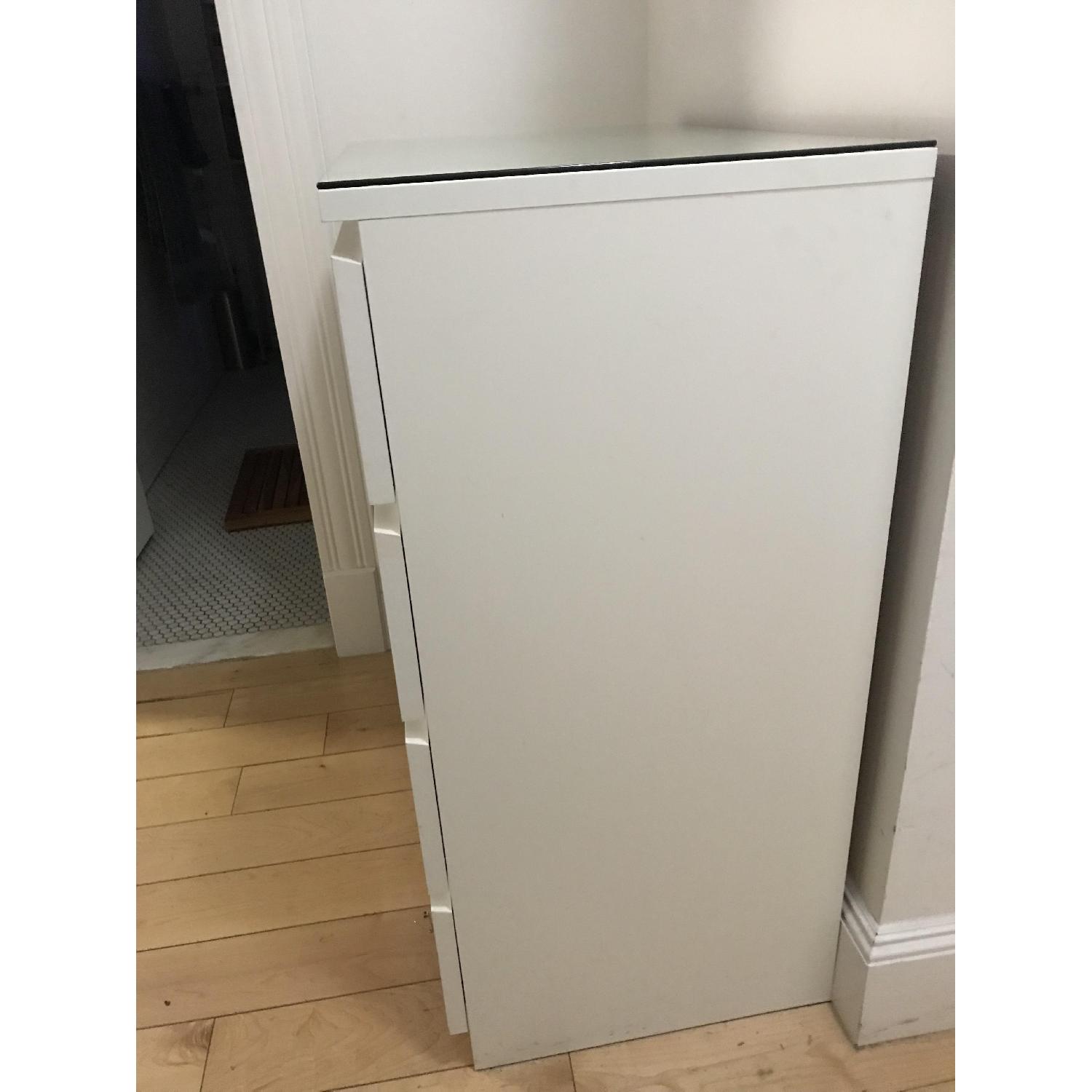 Ikea Malm 4 Drawer Chest w/ Glass Top - image-4