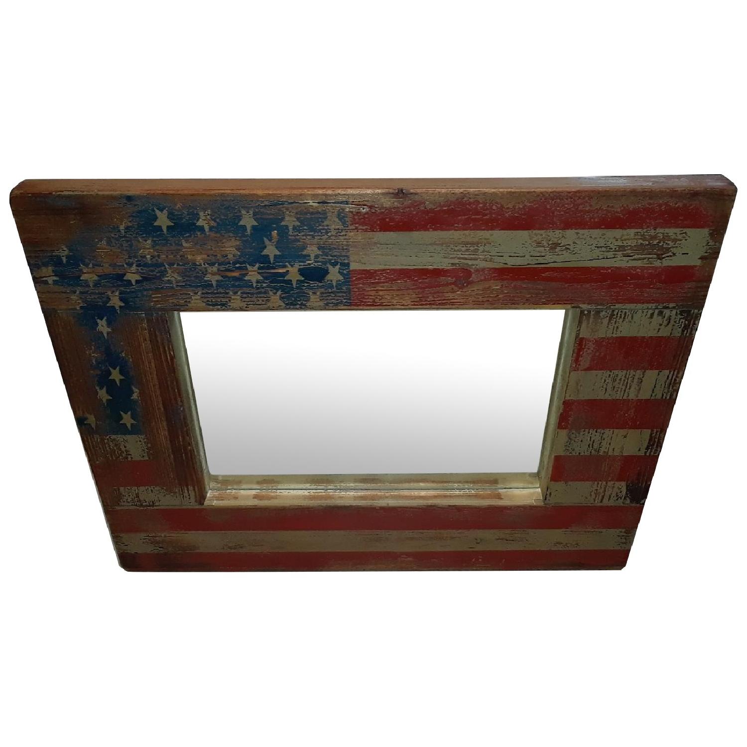 Artwork Mid Century Modern American Flag Mirror AptDeco