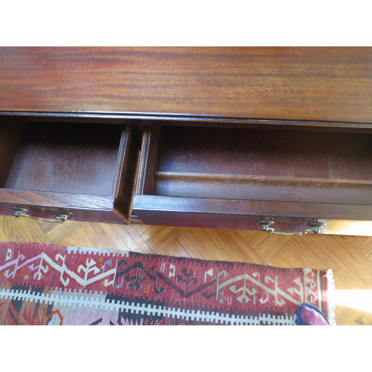 Mahogany Top Wooden Pedestal Desk - image-4
