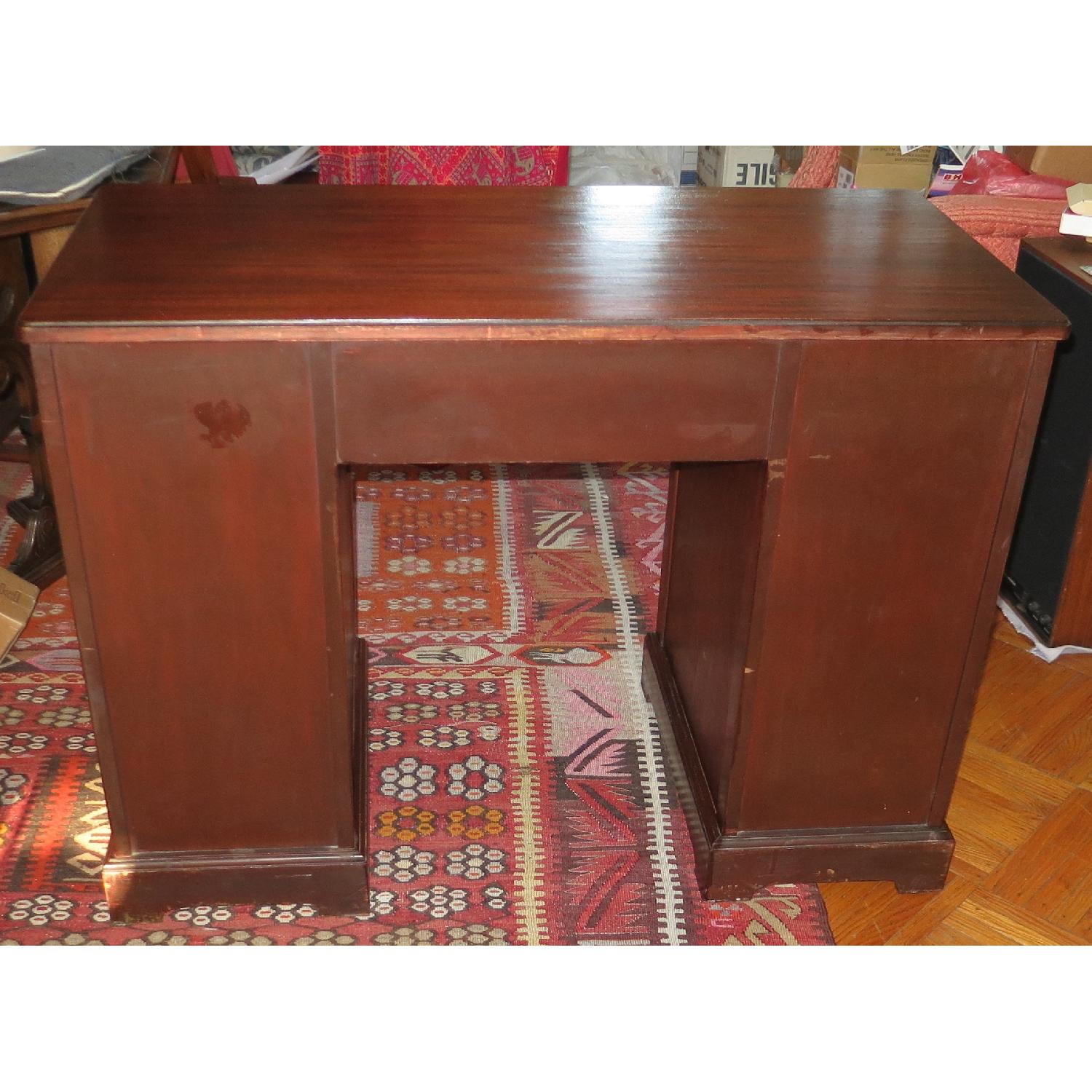 Mahogany Top Wooden Pedestal Desk - image-5