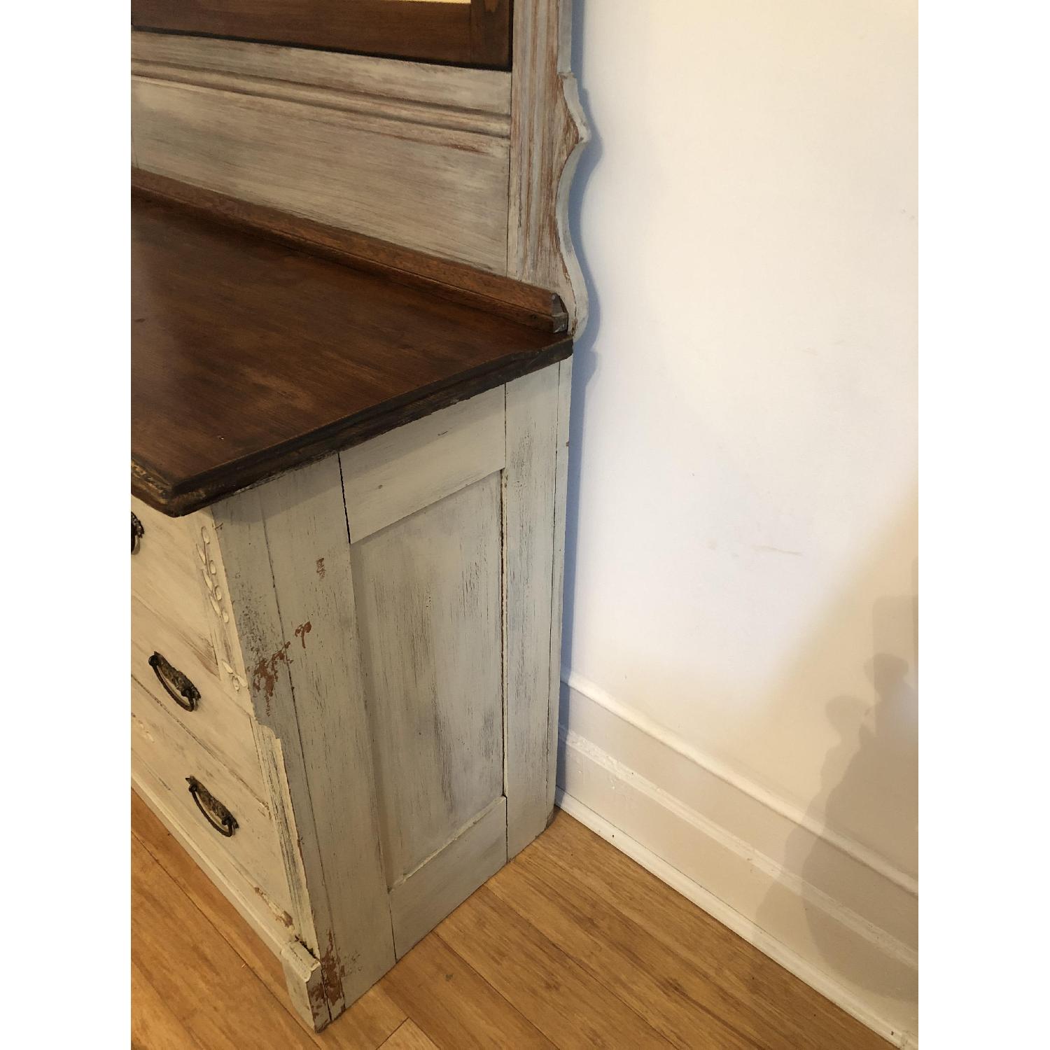 Vintage Shabby Chic Style Oak Dresser w/ Mirror - image-3