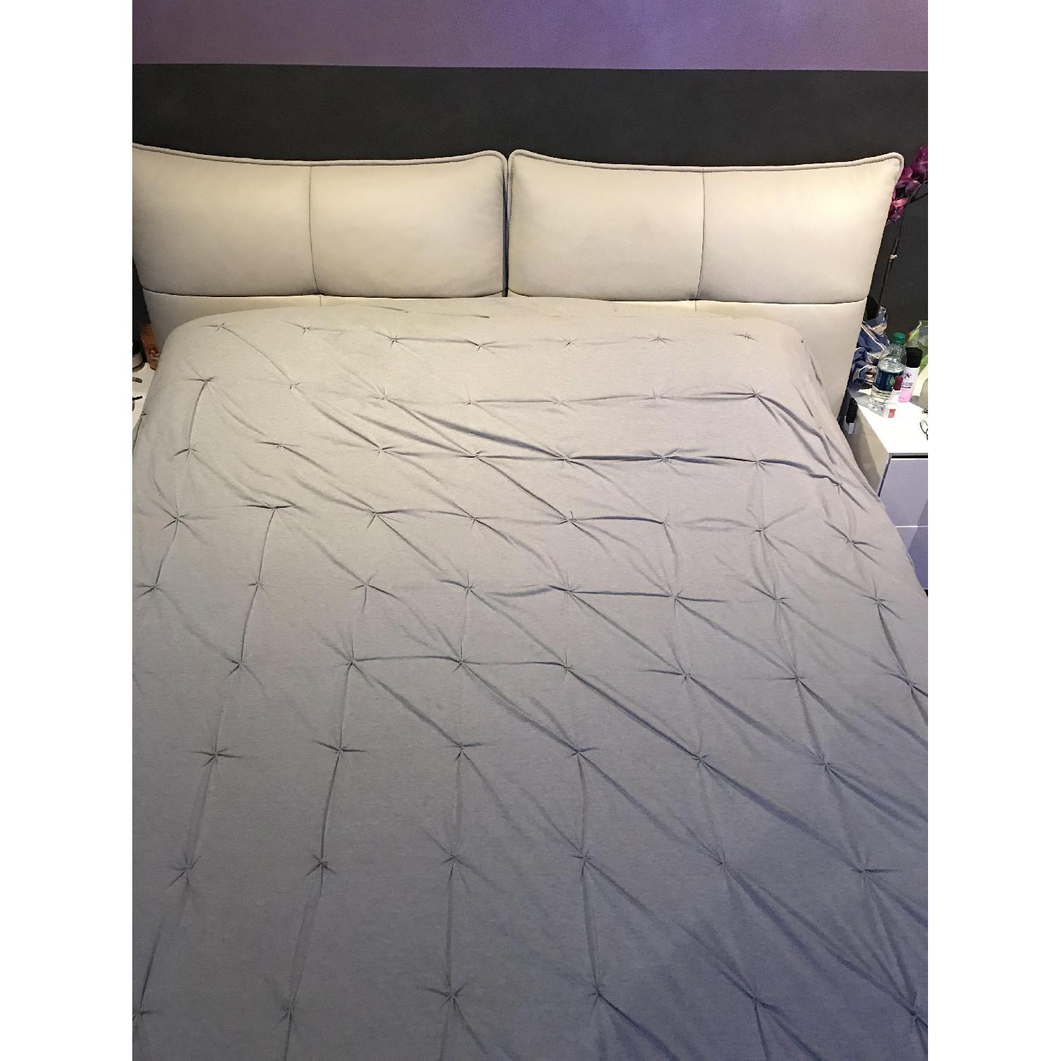 Rossetto Leather Platform Bed - image-6