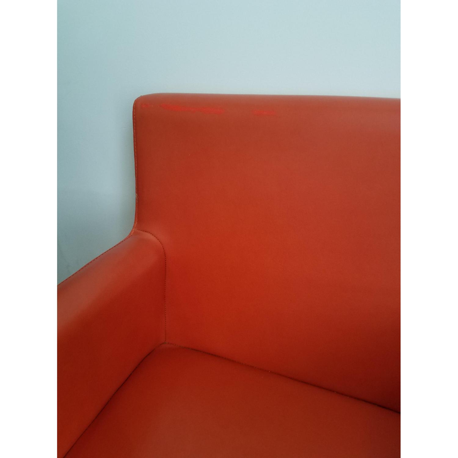 West Elm Garvey Leather Chairs in Carrot - image-6