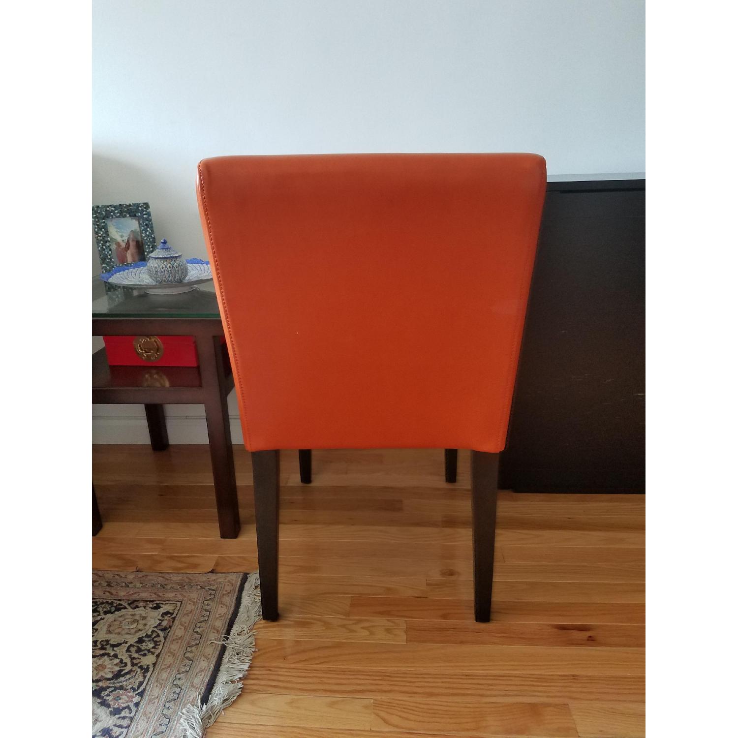 West Elm Garvey Leather Chairs in Carrot - image-8