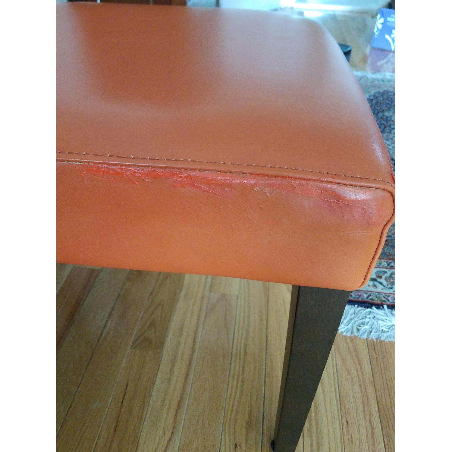 West Elm Garvey Leather Chairs in Carrot - image-10
