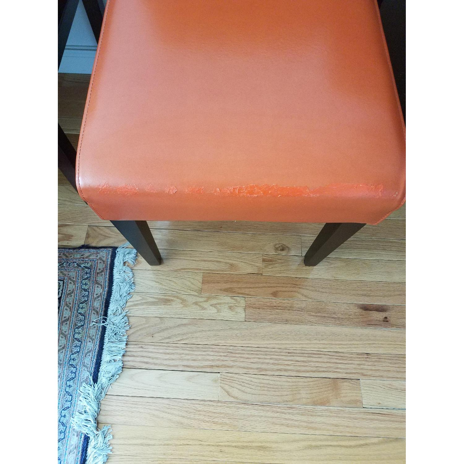 West Elm Garvey Leather Chairs in Carrot - image-11