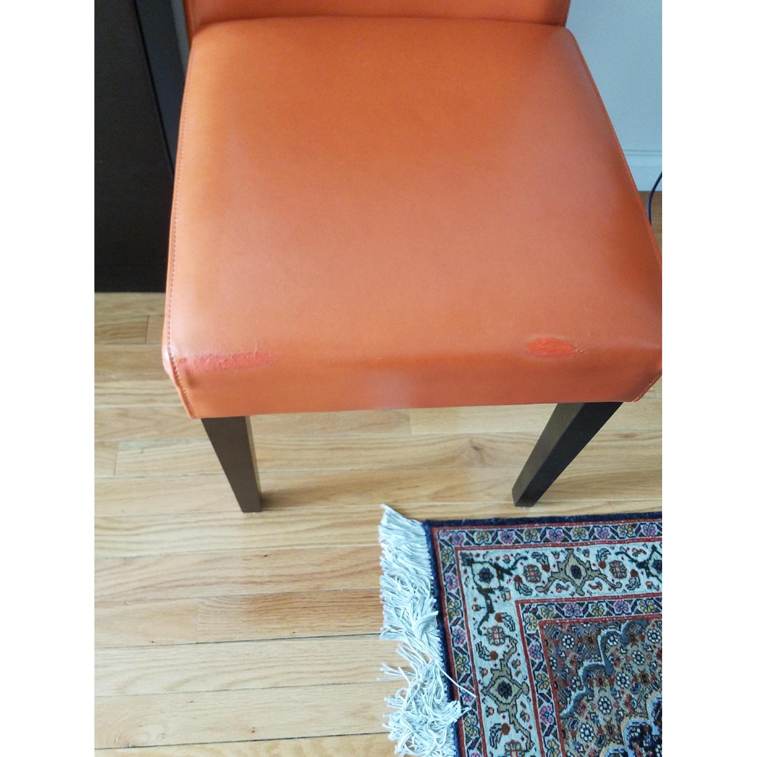 West Elm Garvey Leather Chairs in Carrot - image-13