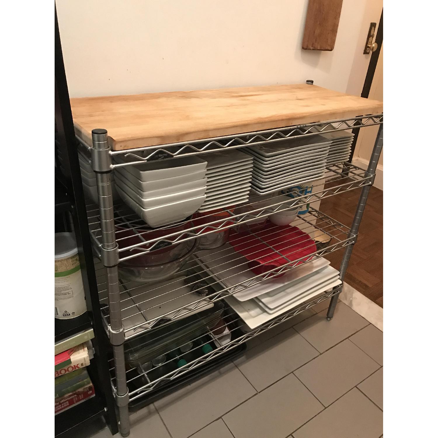 Container Store Intermetro Kitchen Storage w/ Butcher Block - image-1
